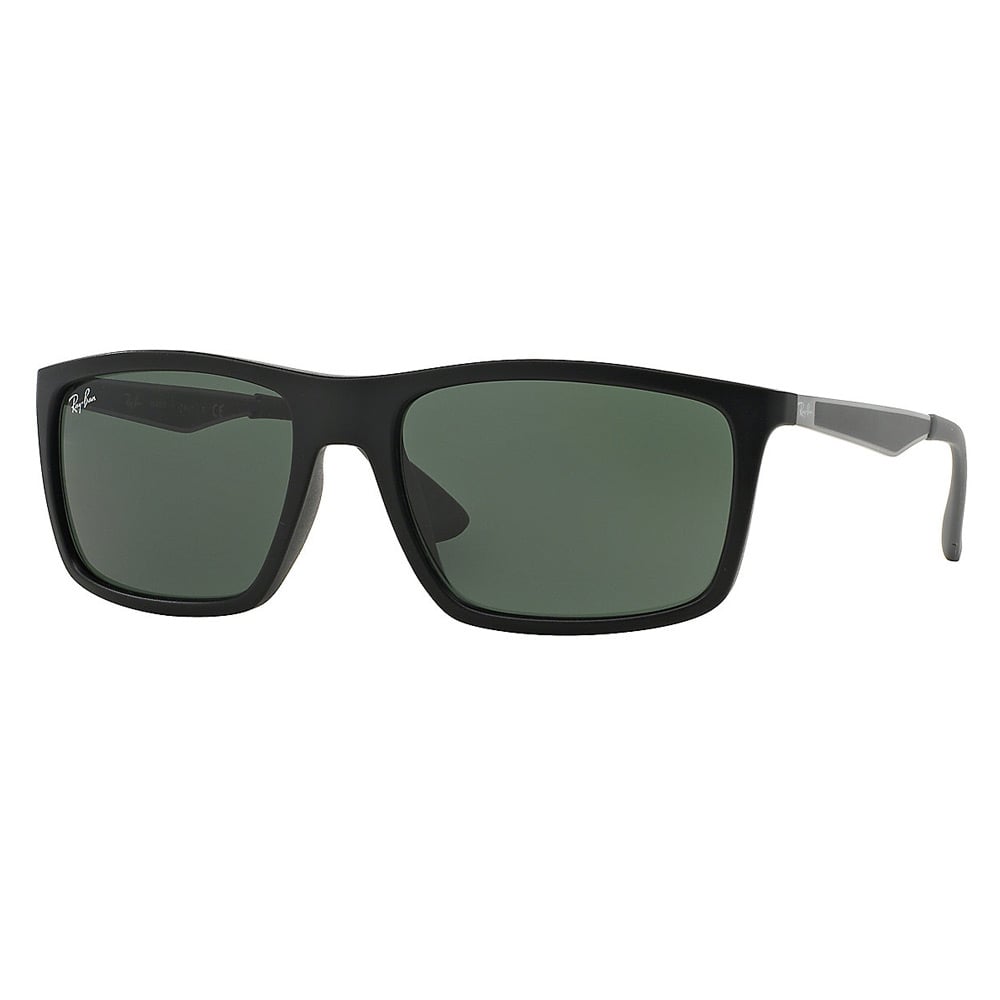 Ray Ban Black & Gunmetal RB8351 Sunglasses - Classic Green Lenses