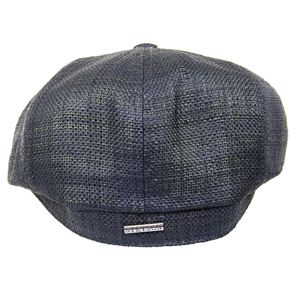 Stetson Hats Hatteras Raffia Flat Cap- Dark Green