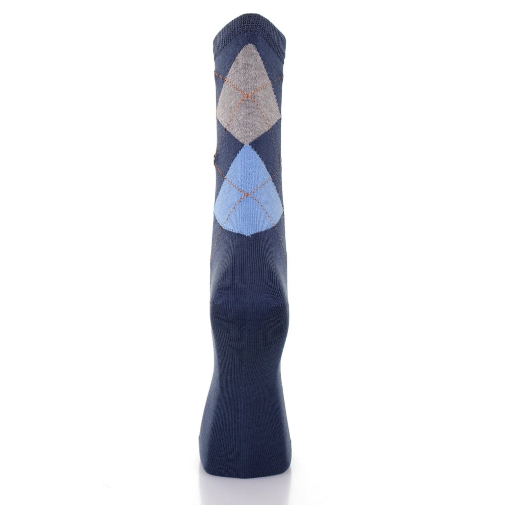 Burlington Socks Burlington Manchester Mercerised Blue Grey Socks 20182 6220