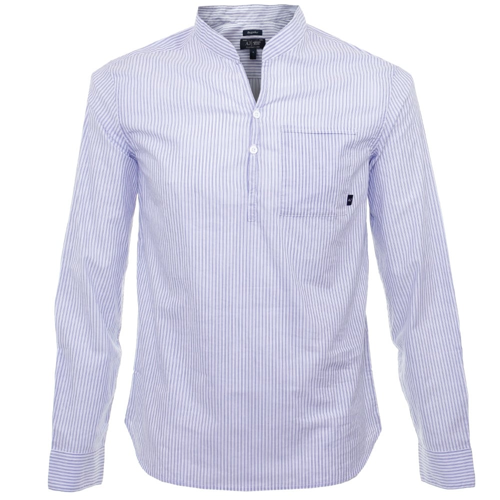 Armani Jeans Striped Blue Shirt C6C42 9B
