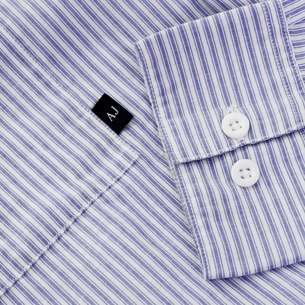 Armani Jeans Striped Blue Shirt C6C42 9B