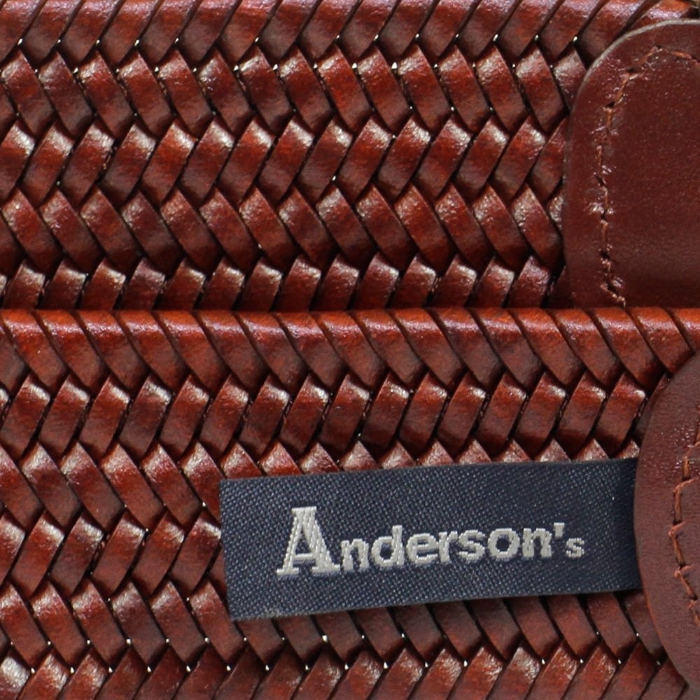 Anderson's Belts Anderson's Woven Medium Brown Braided Leather Belt AF2817 C1