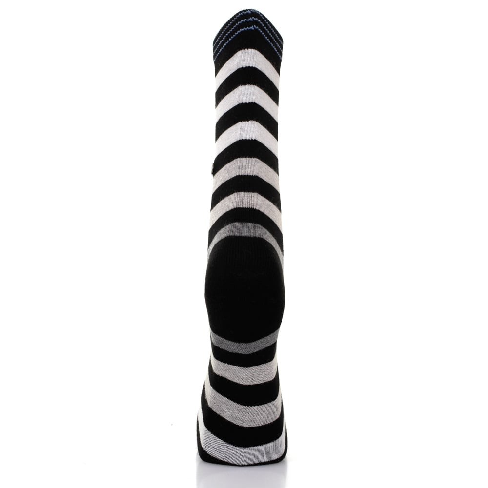 Burlington Socks Burlington Blackpool Striped Black Grey Socks 21023 3000