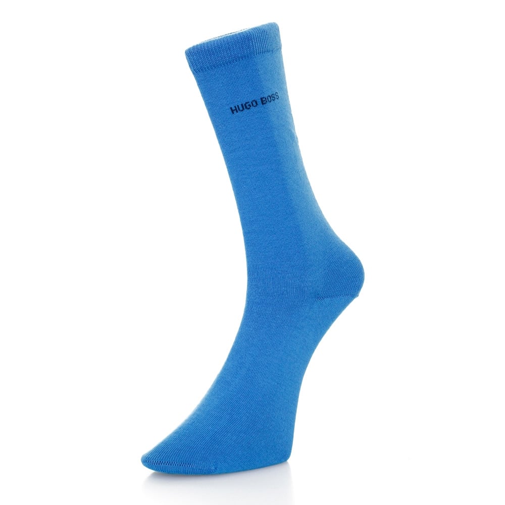 Boss Hugo Boss Double Pack Blue Patterned Socks 503128
