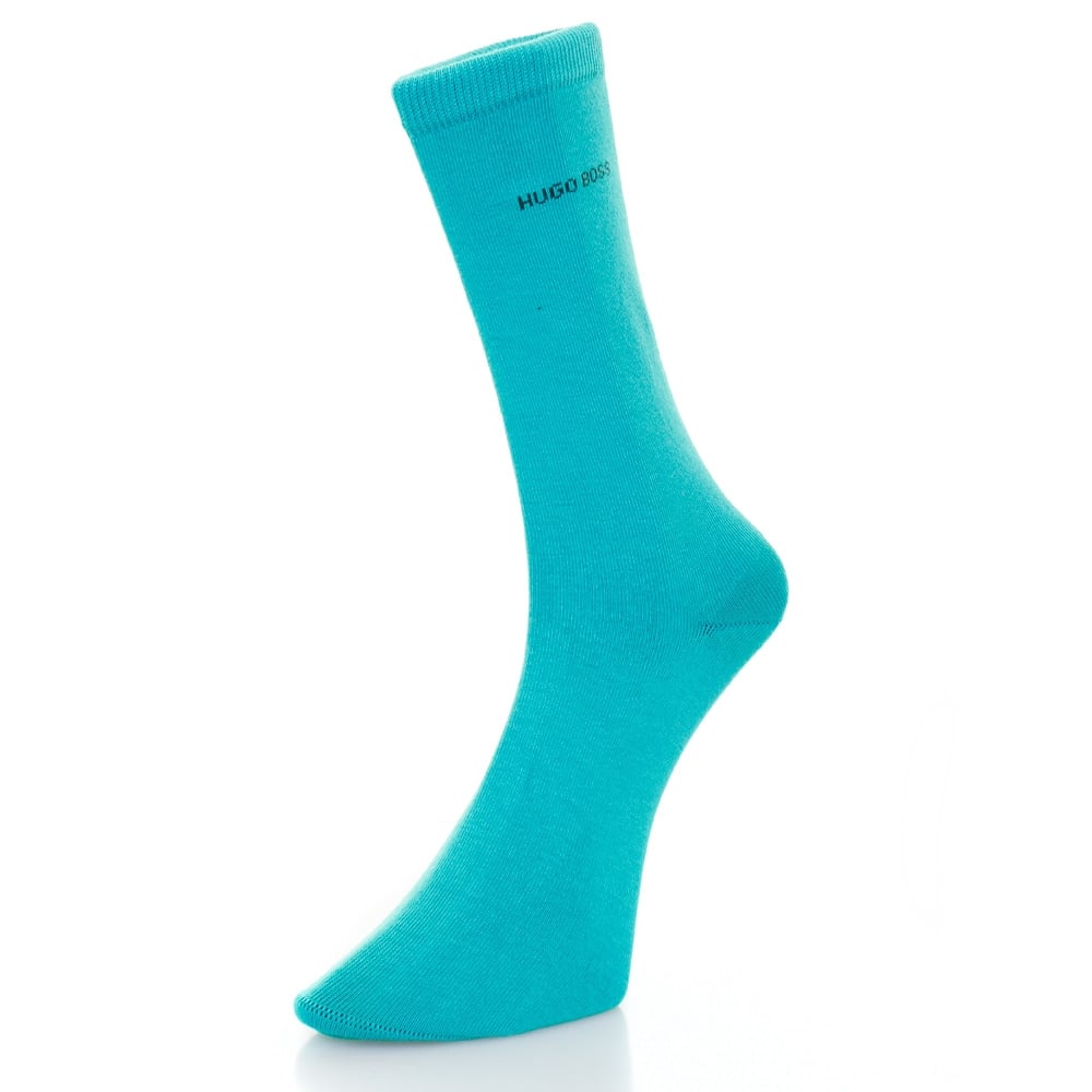 Boss Hugo Boss Black Double pack Patterned Grey/Aqua Socks  50312862