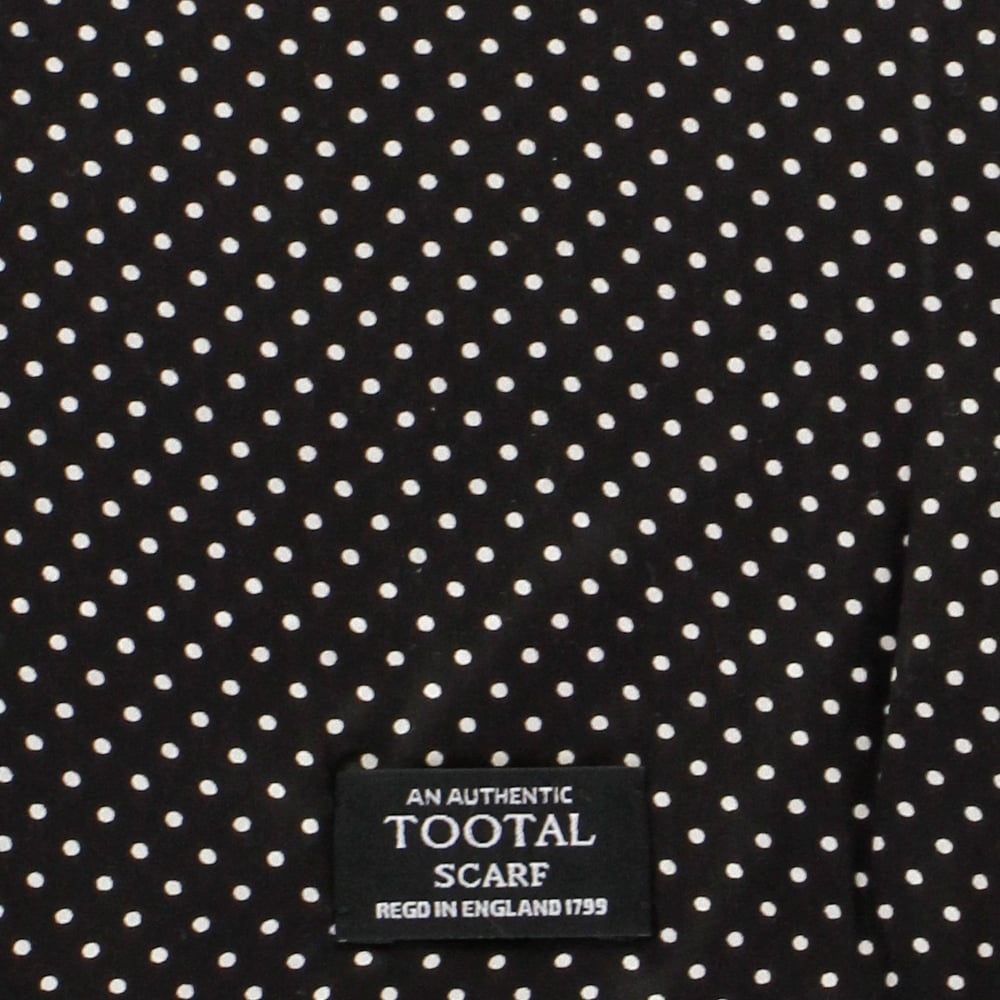 Tootal Vintage Tootal  Polka Dot Black Silk Scarf TL3805