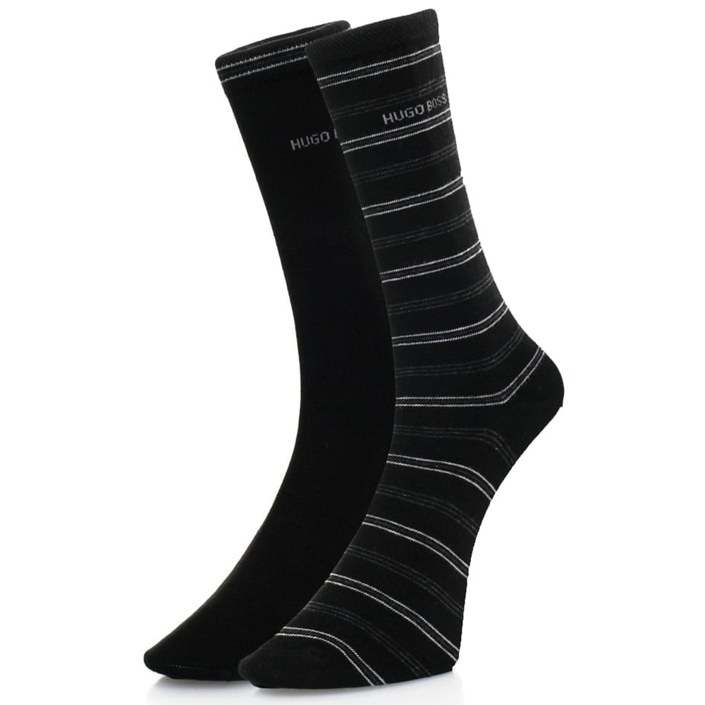 Boss Hugo Boss Black Double pack Black stripe Socks 5031286