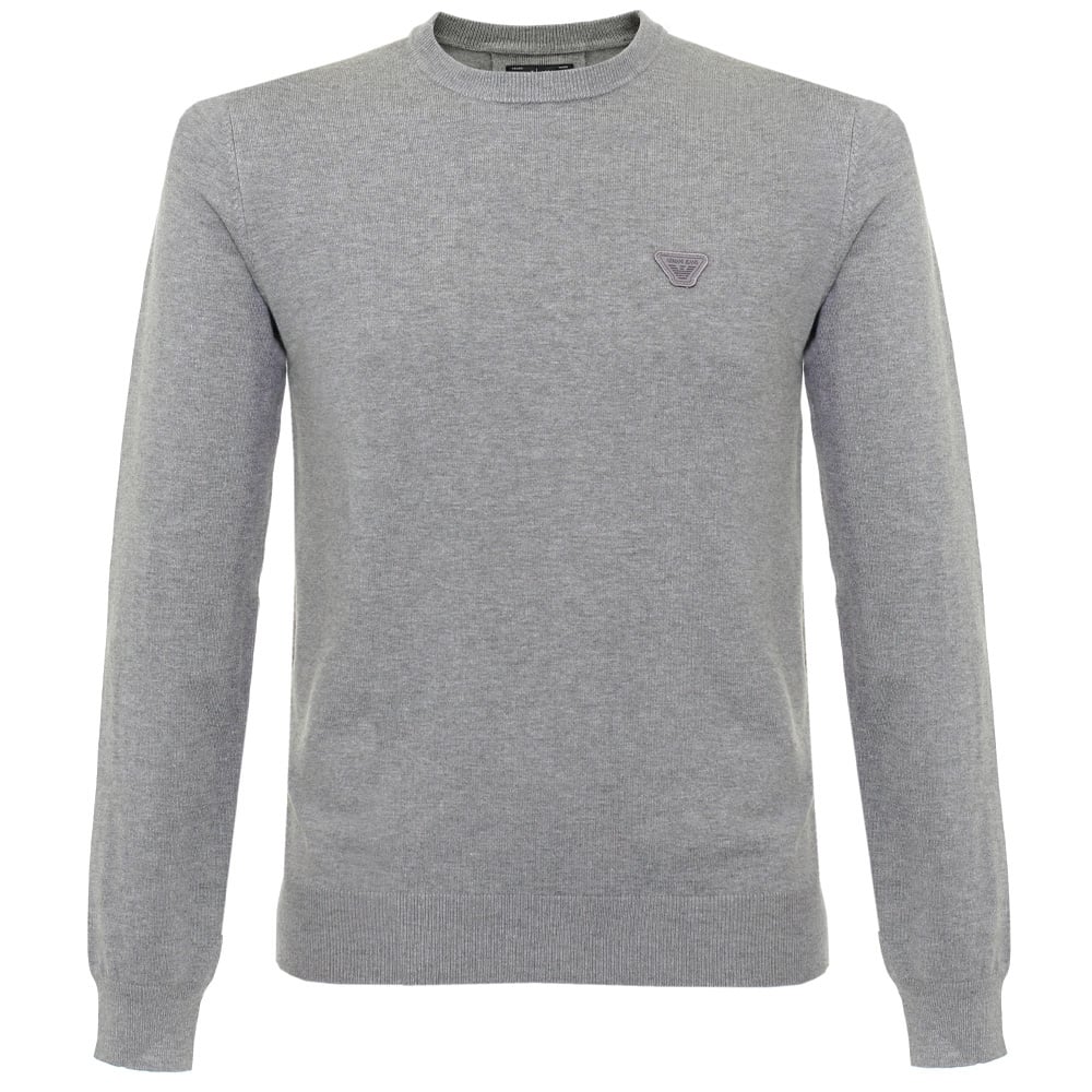 Armani Jeans Knit Melange Grigio Jumper 6X6MA5
