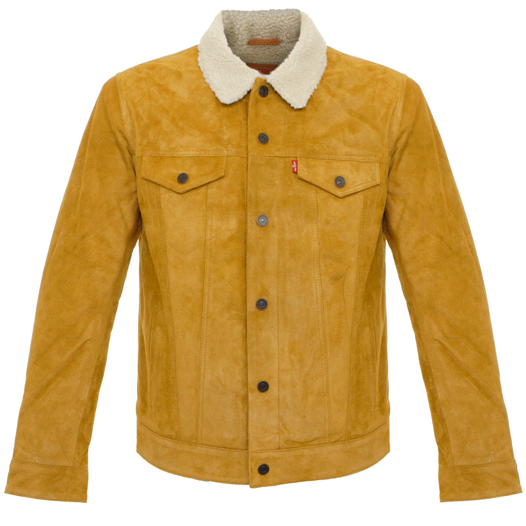 Levi's® Levi's Trucker Sherpa Camel Suede Jacket 16365-0023