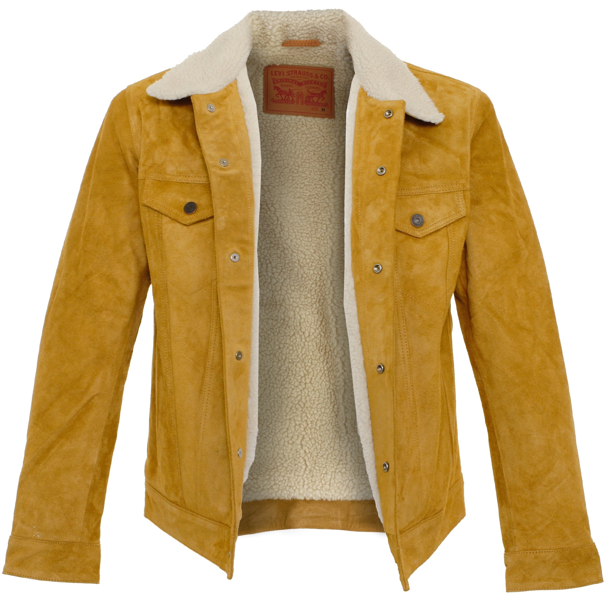 Levi's® Levi's Trucker Sherpa Camel Suede Jacket 16365-0023