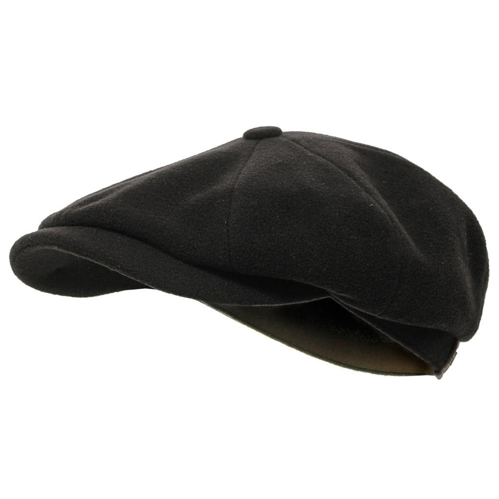 Stetson Hats Stetson Wool Black Newsboy Cap 6840101 32