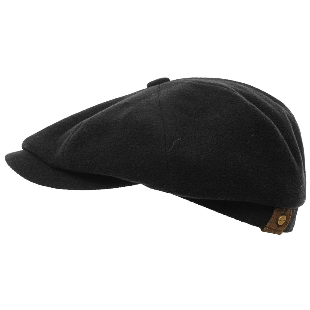Stetson Hats Stetson Wool Black Newsboy Cap 6840101 32