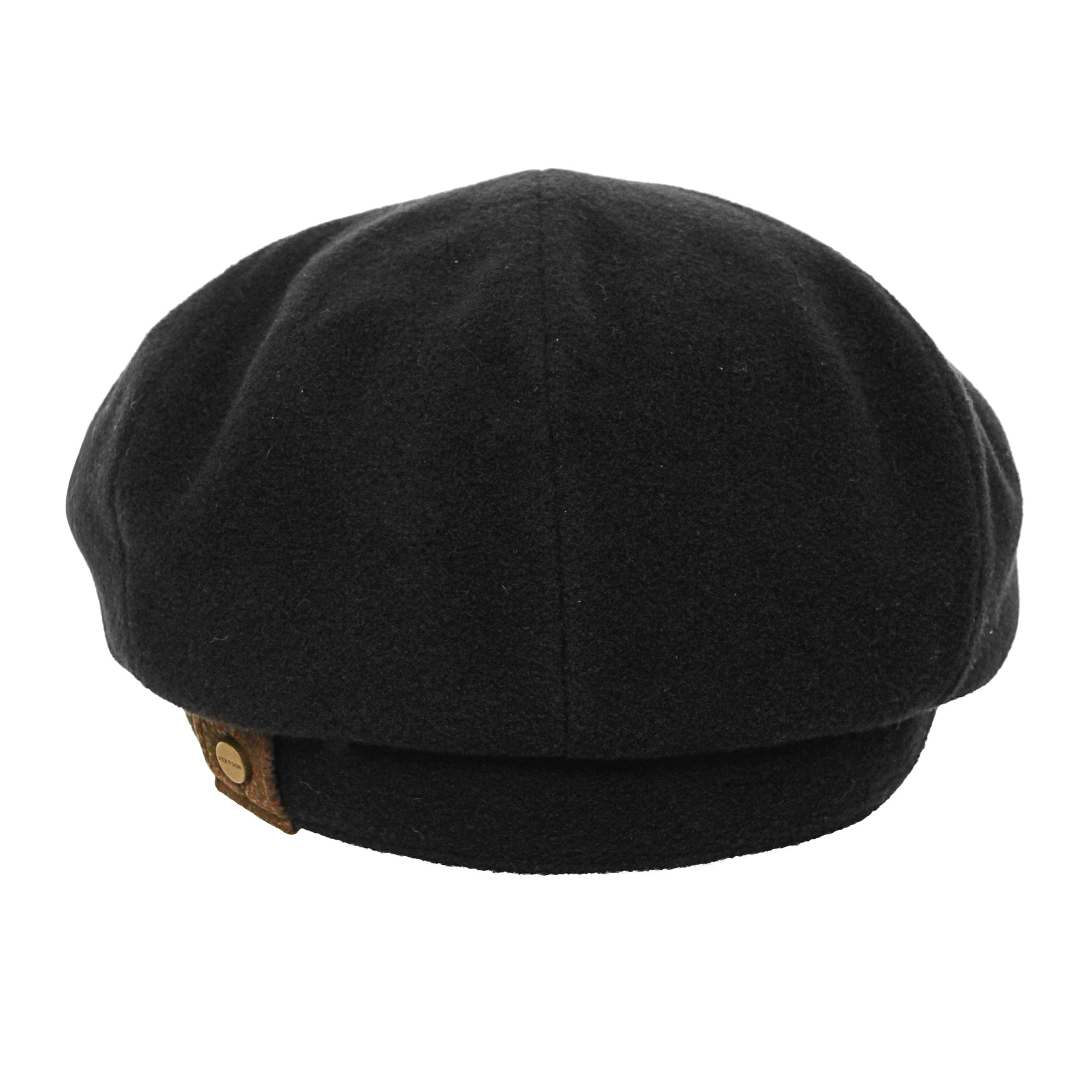 Stetson Hats Stetson Wool Black Newsboy Cap 6840101 32