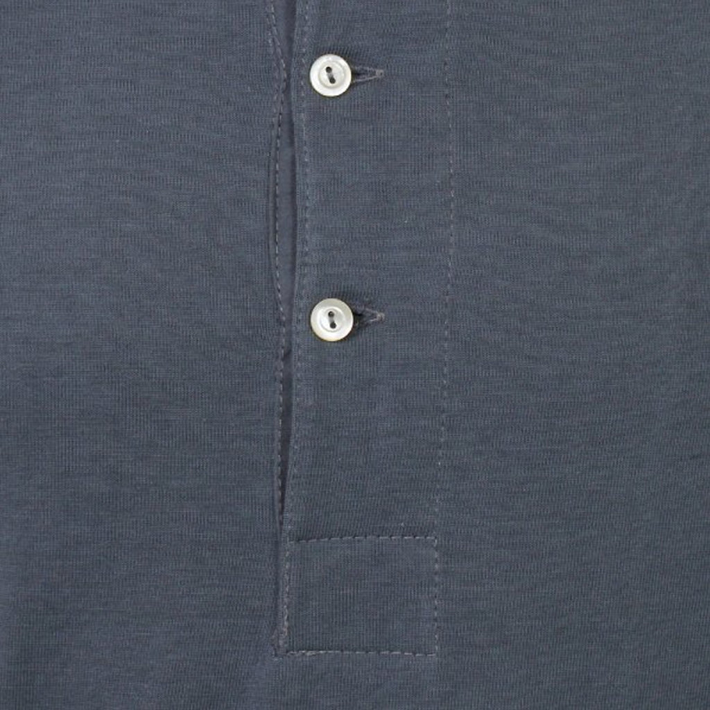 Merz B. Schwanen Button Facing Navy Worker Shirt 207