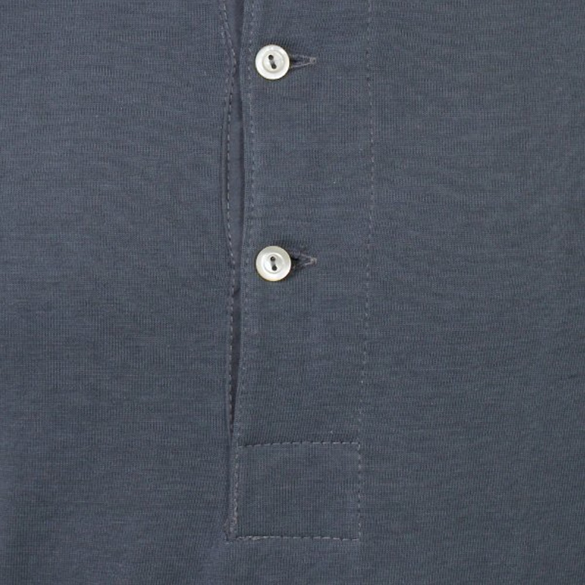 Merz B. Schwanen Button Facing Navy Worker Shirt 207