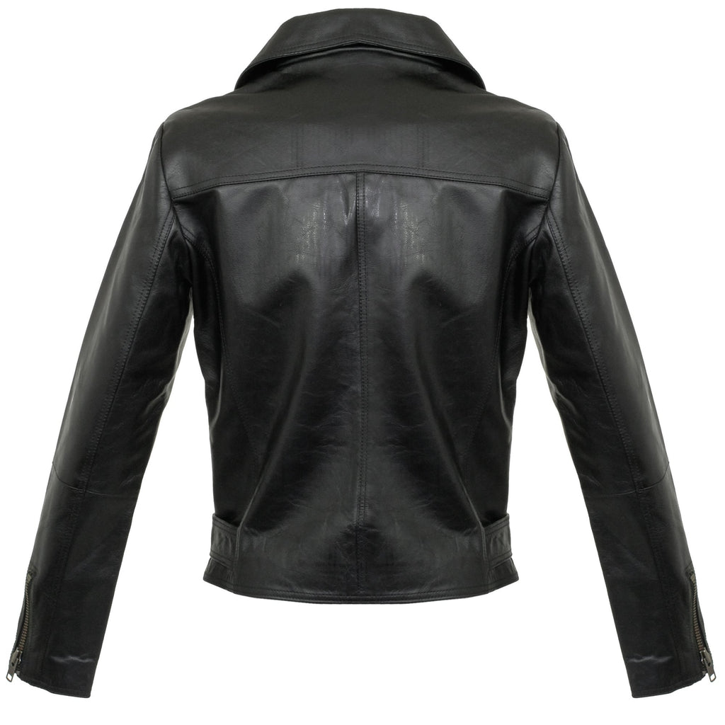 Nudie Jeans Ziggy Punk Leather Black Motorcycle Jacket 160411 
