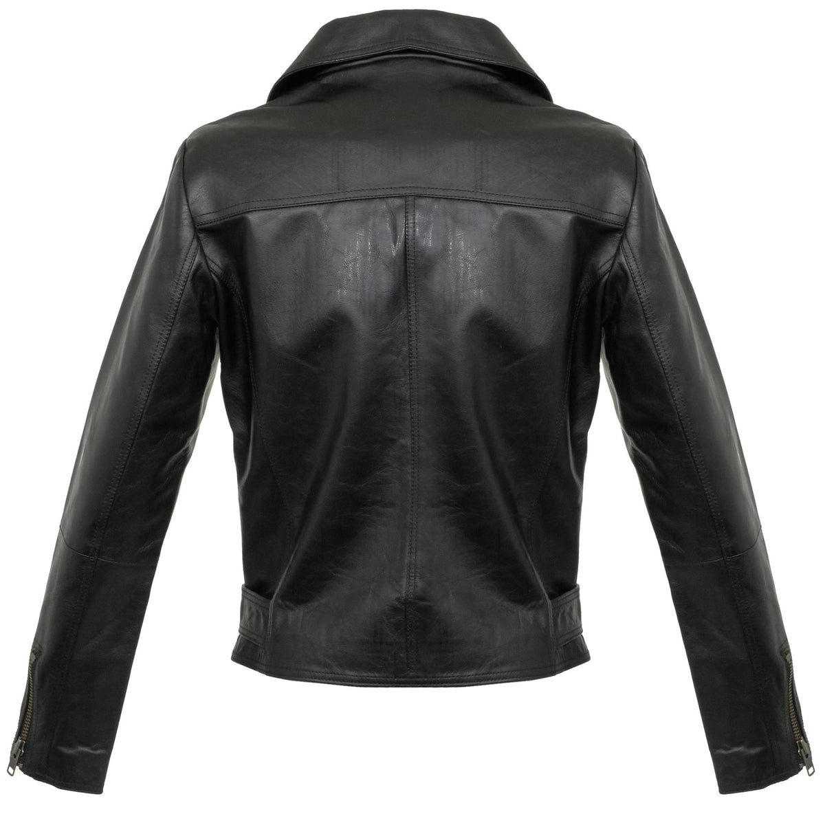 Nudie Jeans Ziggy Punk Leather Black Motorcycle Jacket 160411 