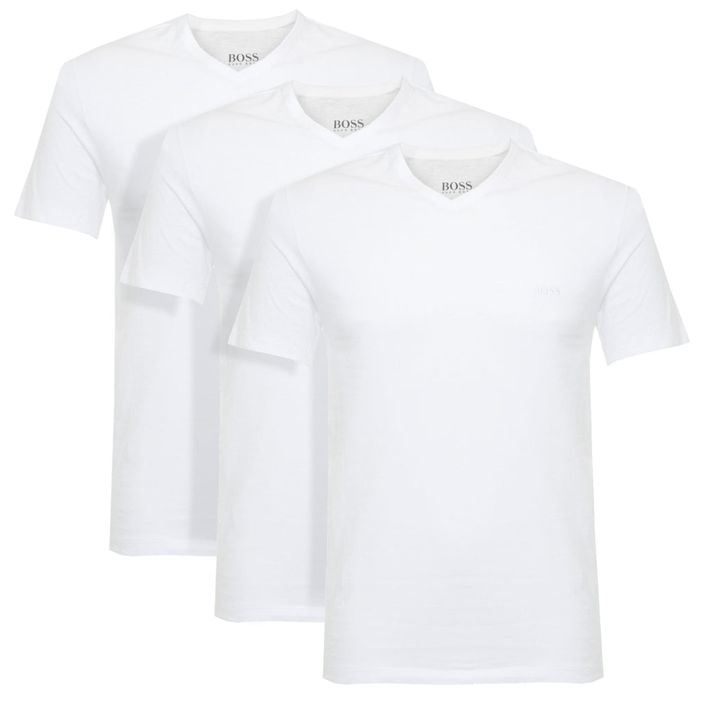 Boss Hugo Boss Triple Pack V-neck White T-Shirt 50325389