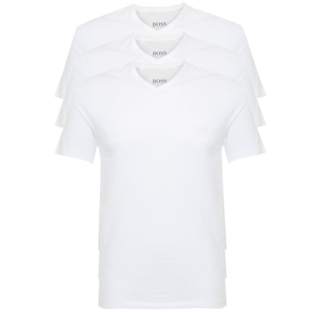 Boss Hugo Boss Triple Pack V-neck White T-Shirt 50325389