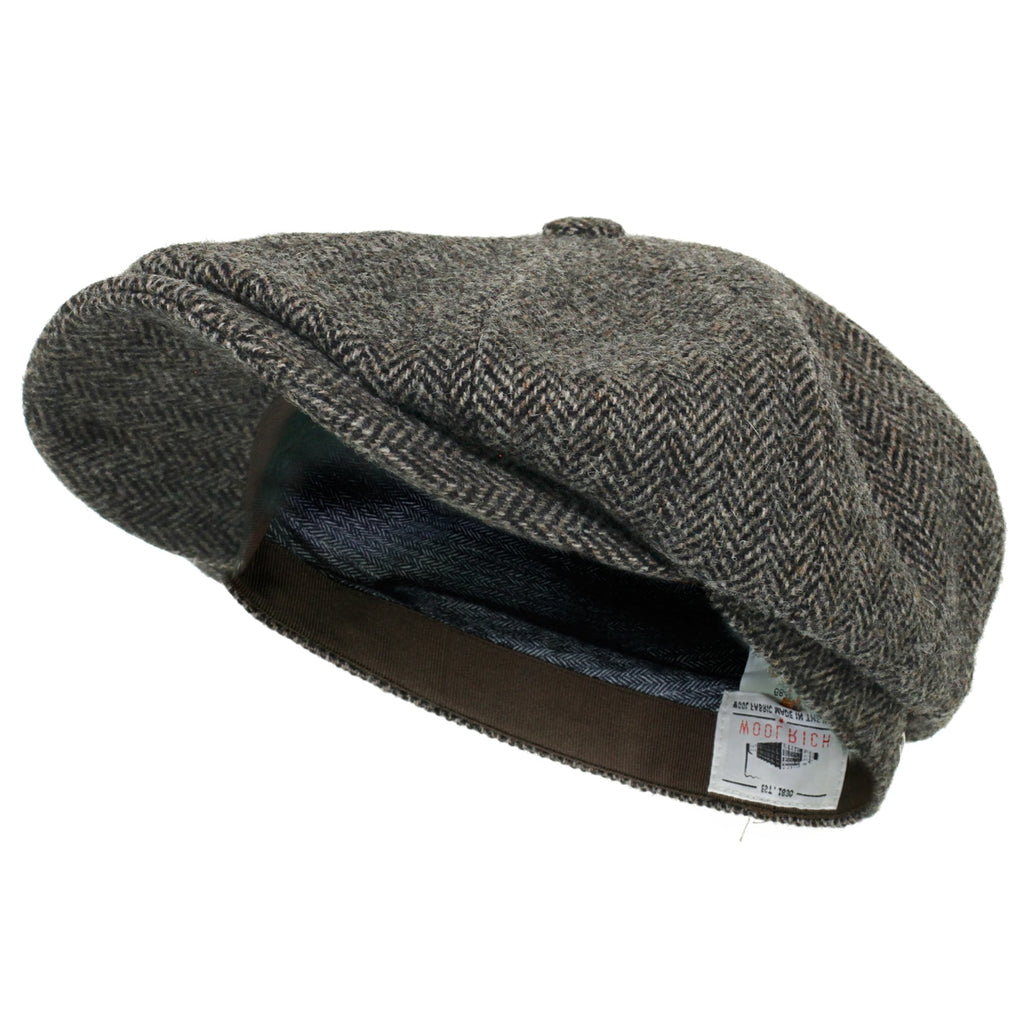 Stetson Hats Stetson Hatteras Woolrich Herringbone Grey Newsboy Hat 6840514 333