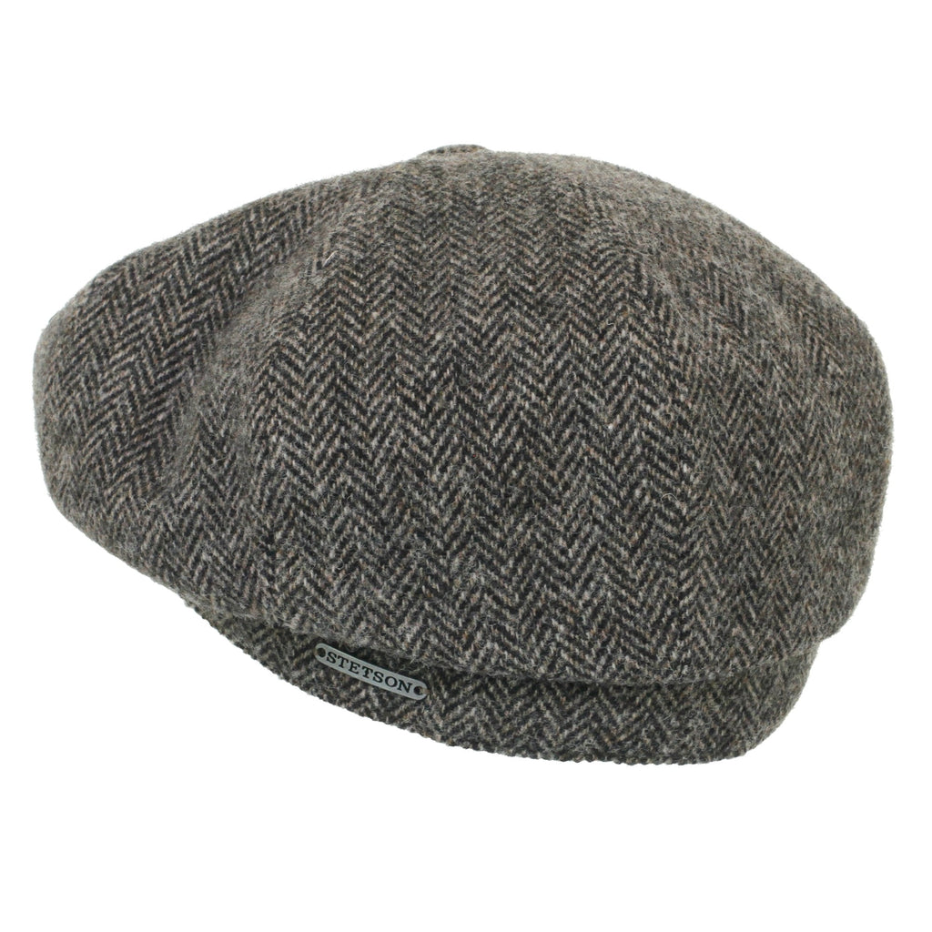 Stetson Hats Stetson Hatteras Woolrich Herringbone Grey Newsboy Hat 6840514 333