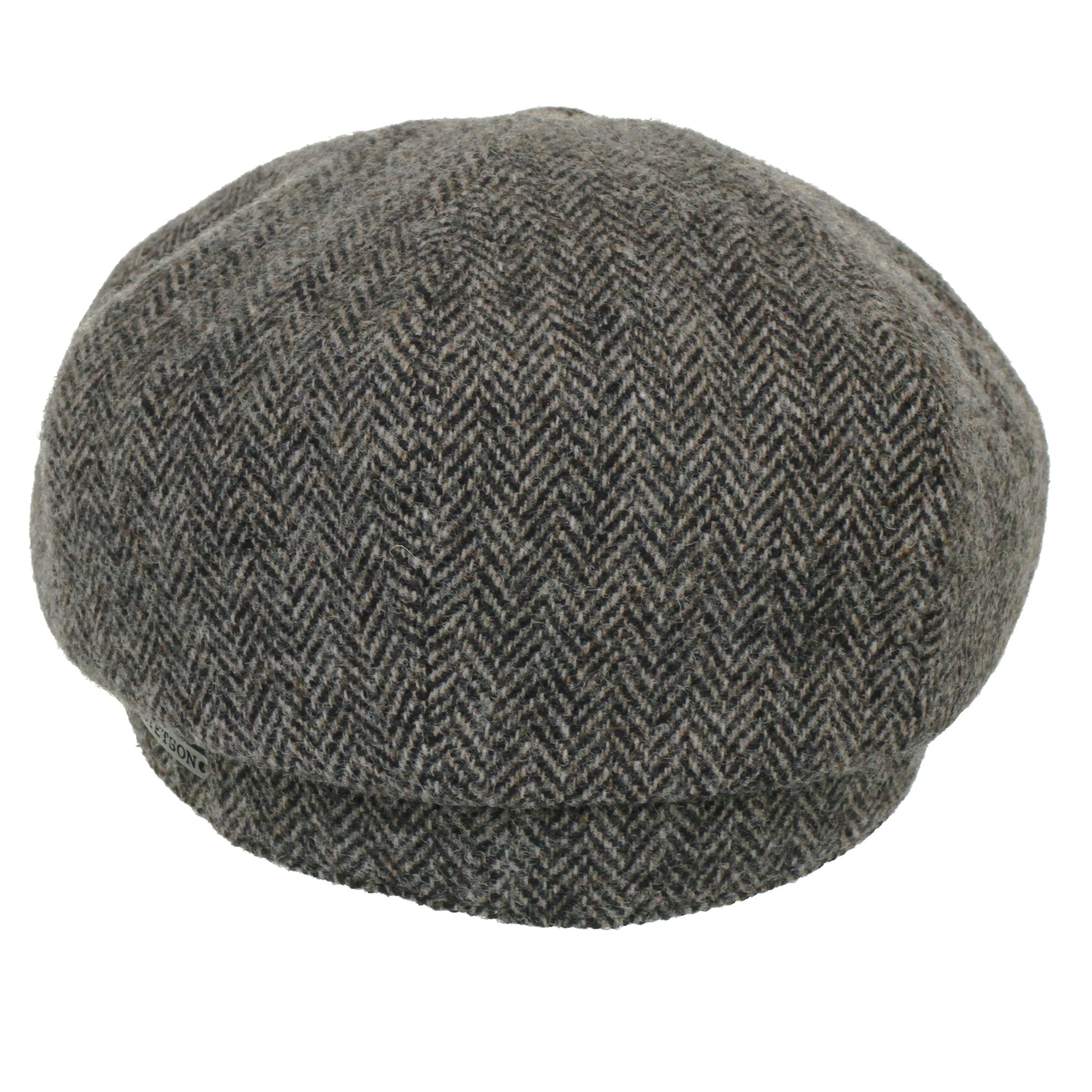 Stetson Hats Stetson Hatteras Woolrich Herringbone Grey Newsboy Hat 6840514 333