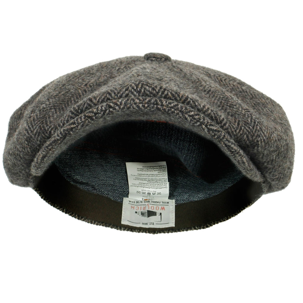 Stetson Hats Stetson Hatteras Woolrich Herringbone Grey Newsboy Hat 6840514 333