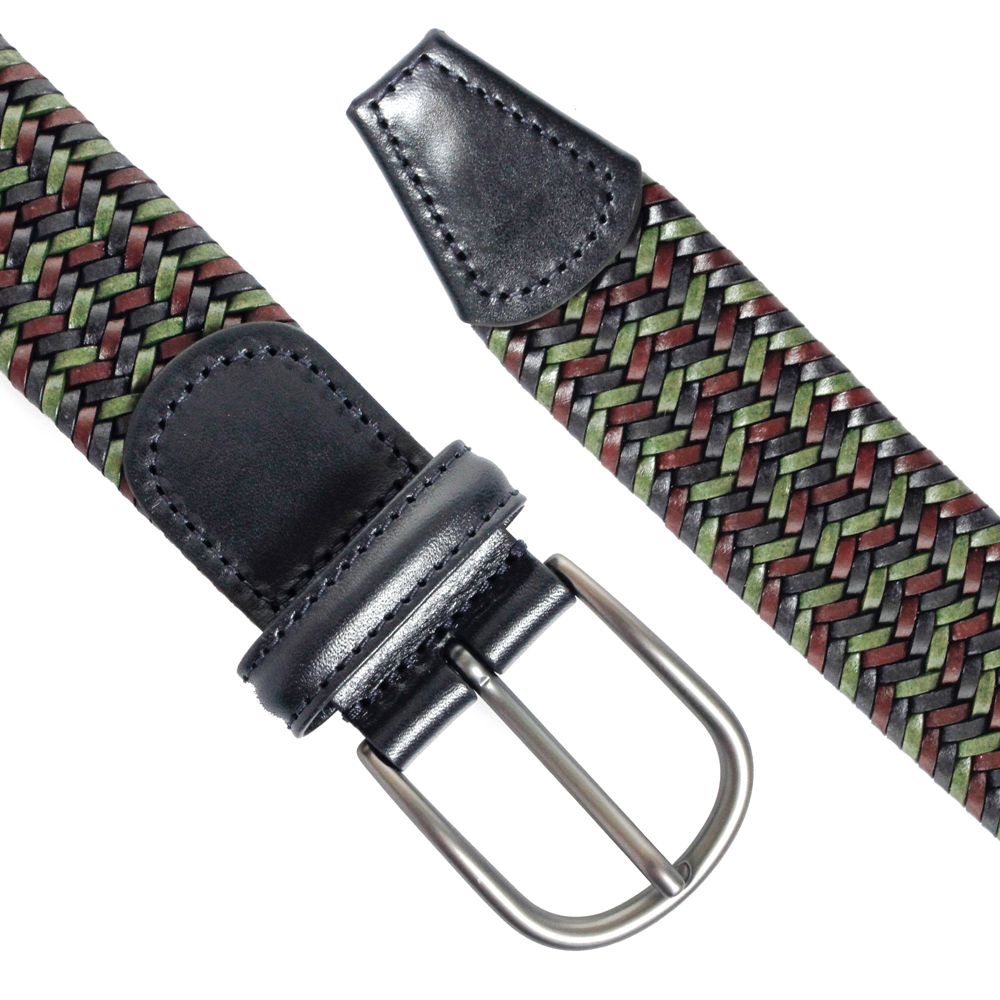 Anderson's Belts Stretch Woven Leather Belt - Multi