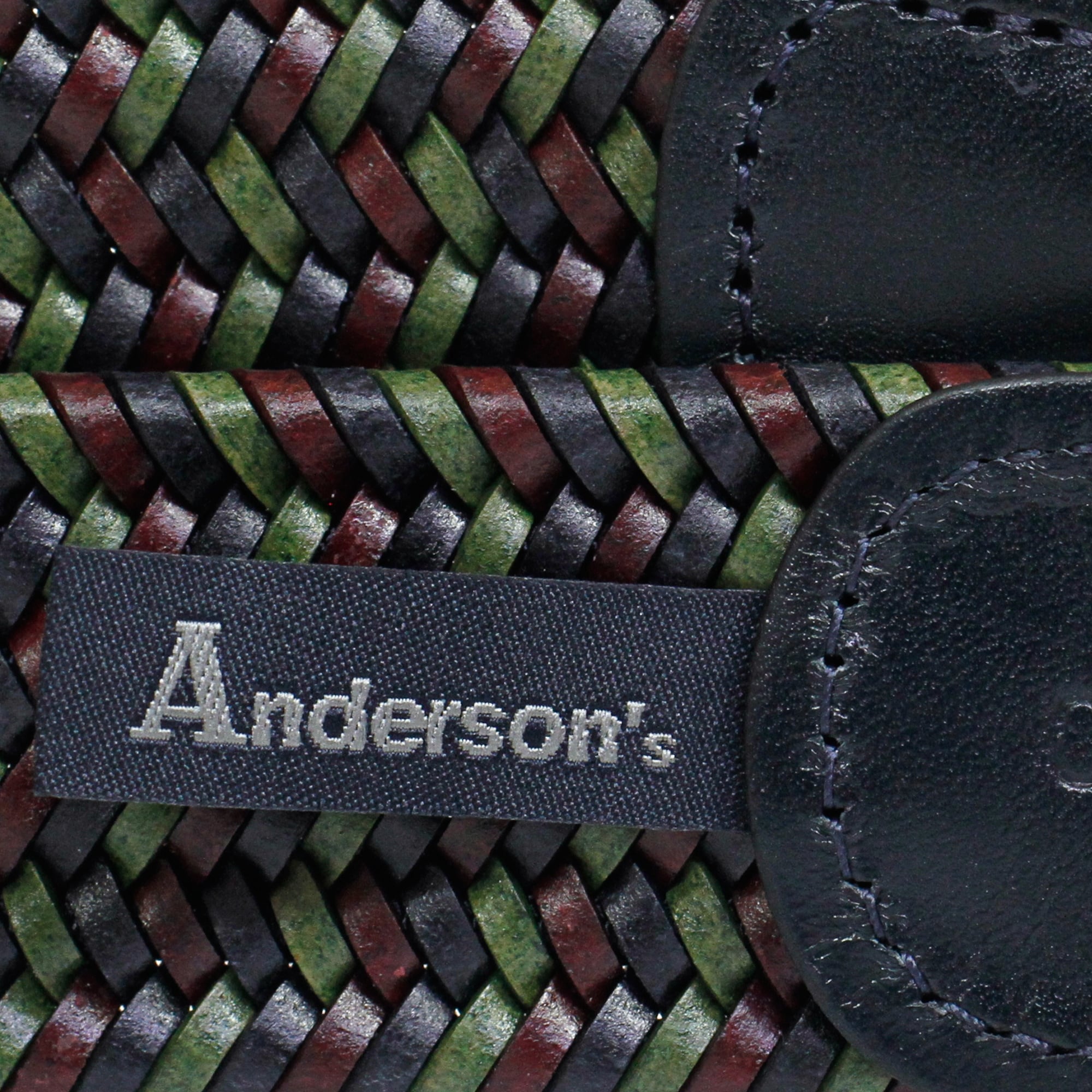 Anderson's Belts Stretch Woven Leather Belt - Multi