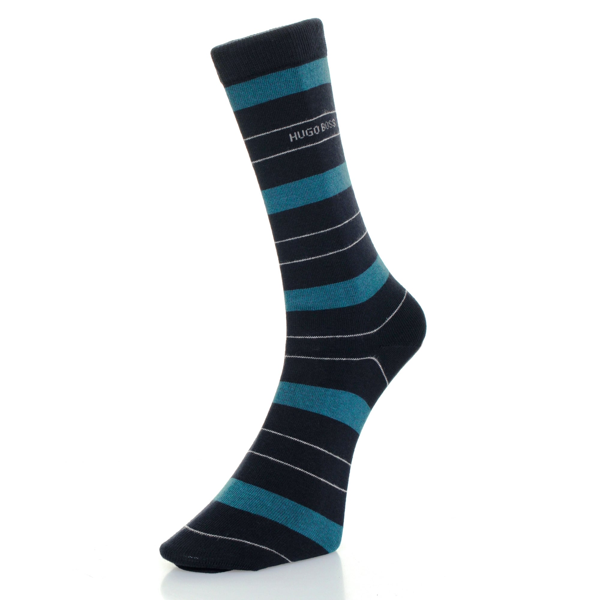 Boss Hugo Boss Double Pack Navy Stripe Socks 50319261