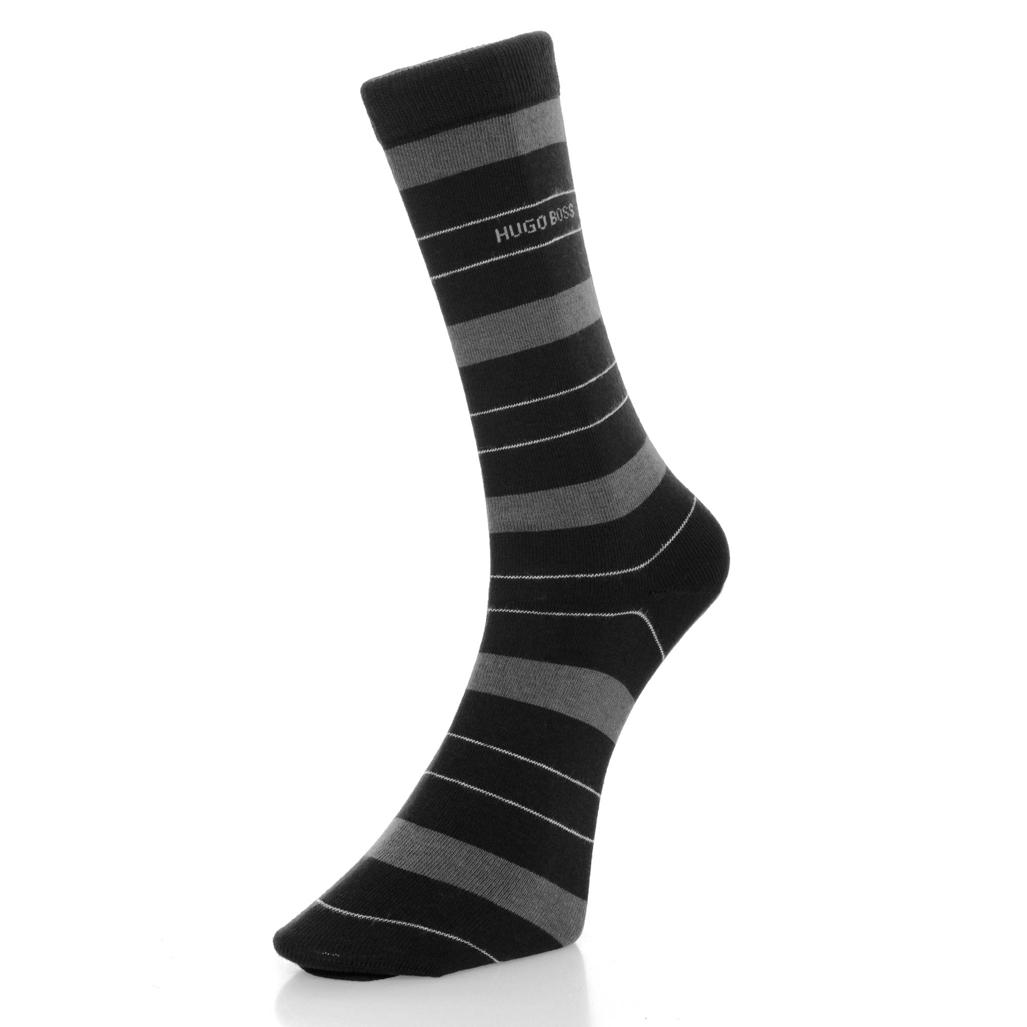 Boss Hugo Boss Double Pack Black Stripe Socks 50319261