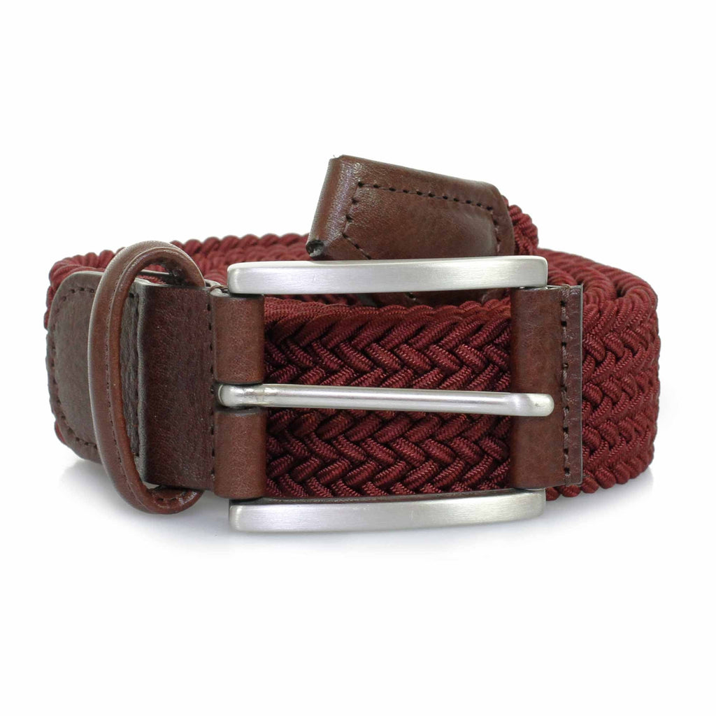 Anderson's Belts Elastic Woven Belt - Burgundy
