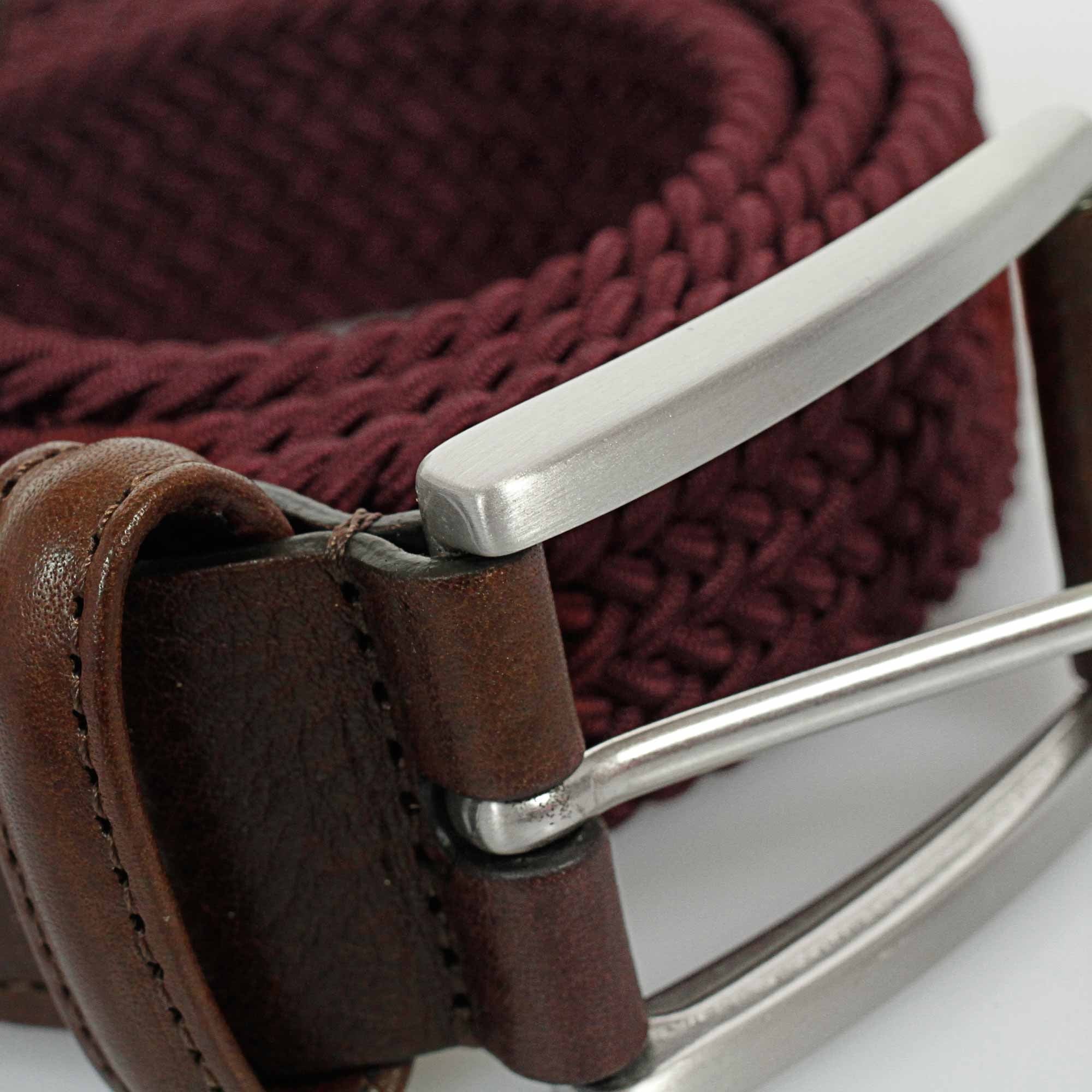 Anderson's Belts Elastic Woven Belt - Burgundy