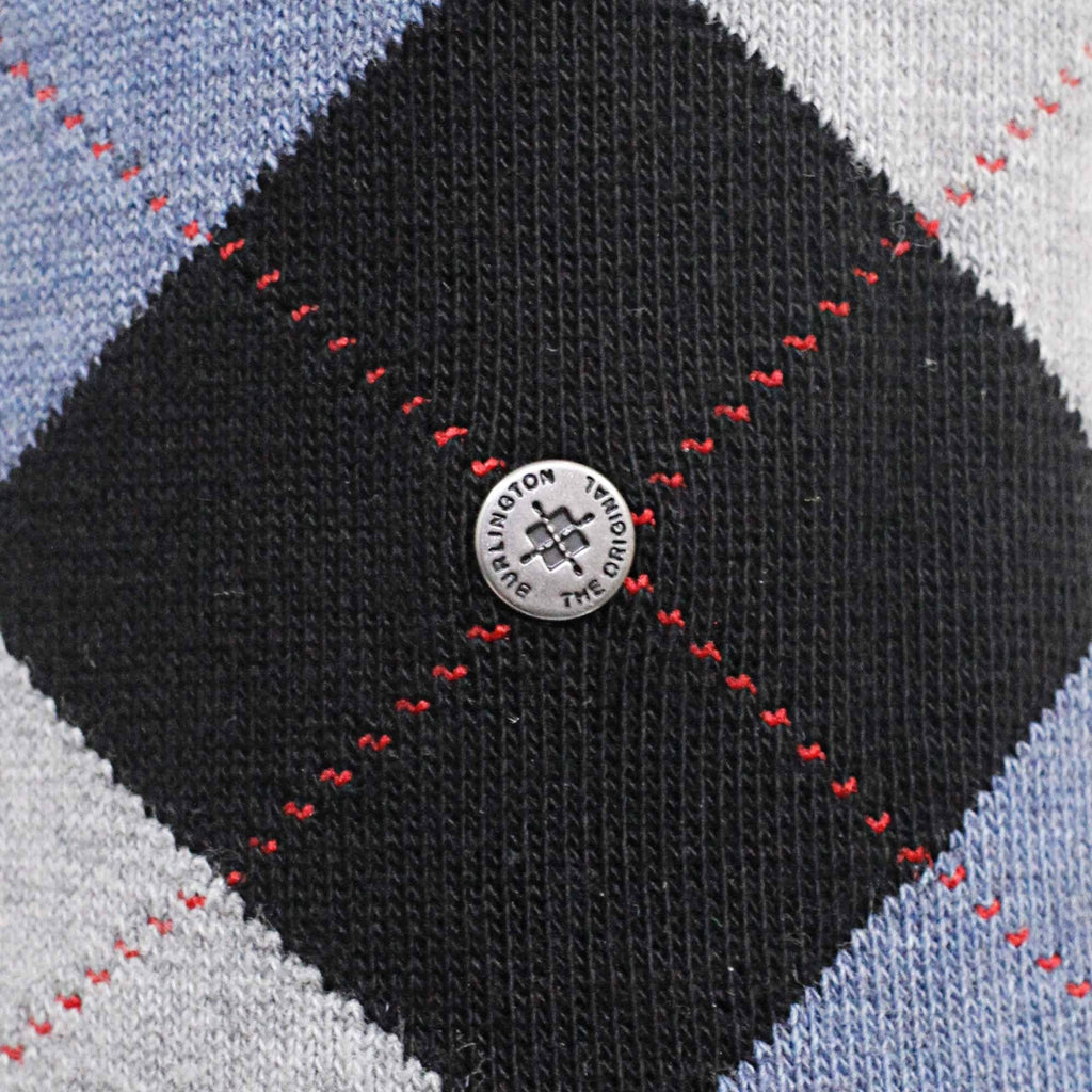Burlington Socks Burlington King Black Argyle Socks 21020 3001