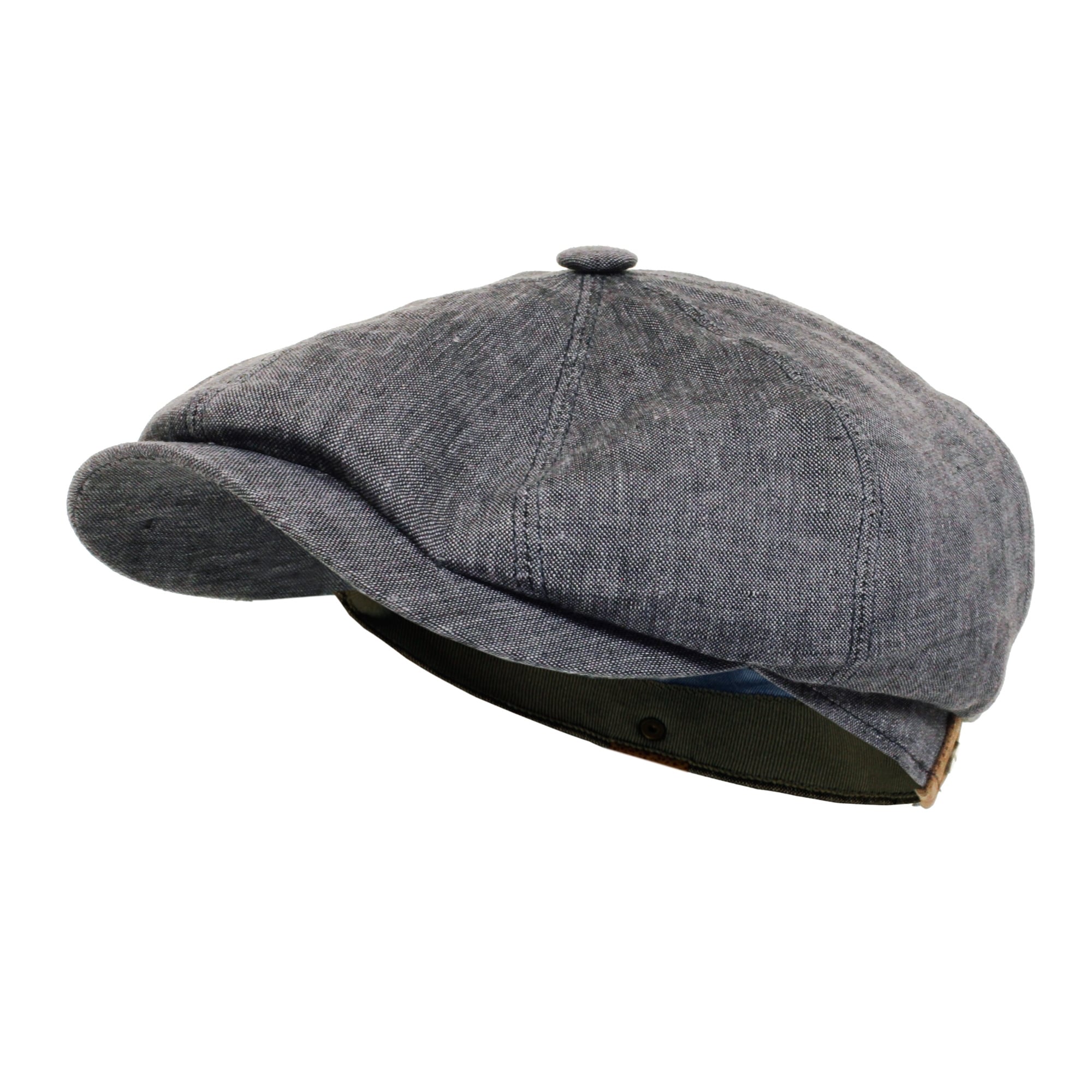 Hatteras Linen Newsboy Cap- Navy