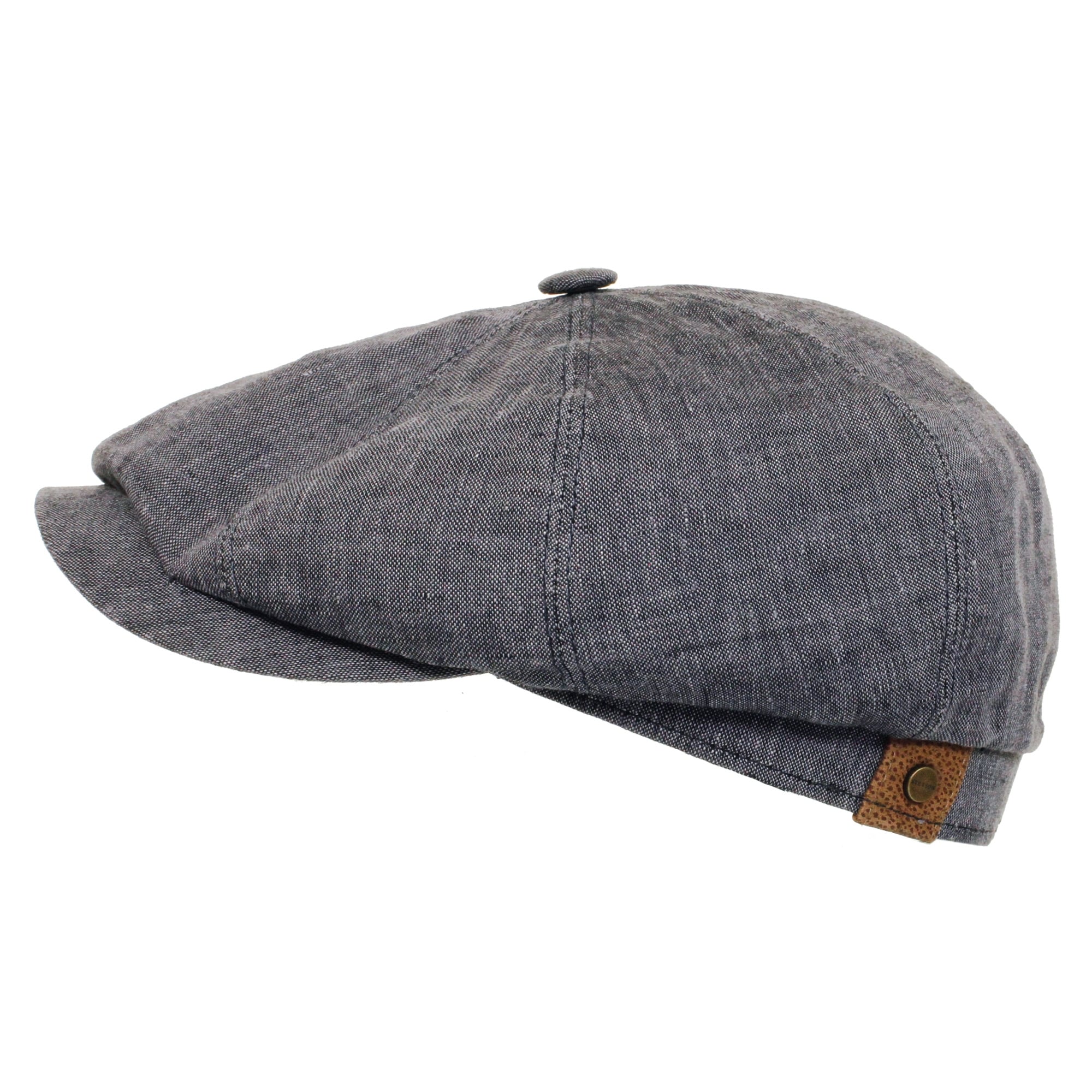 Hatteras Linen Newsboy Cap- Navy