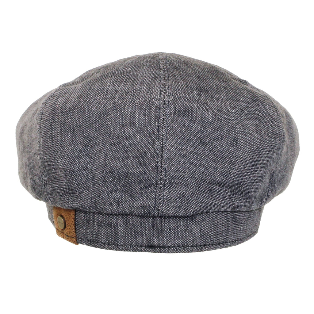 Hatteras Linen Newsboy Cap- Navy