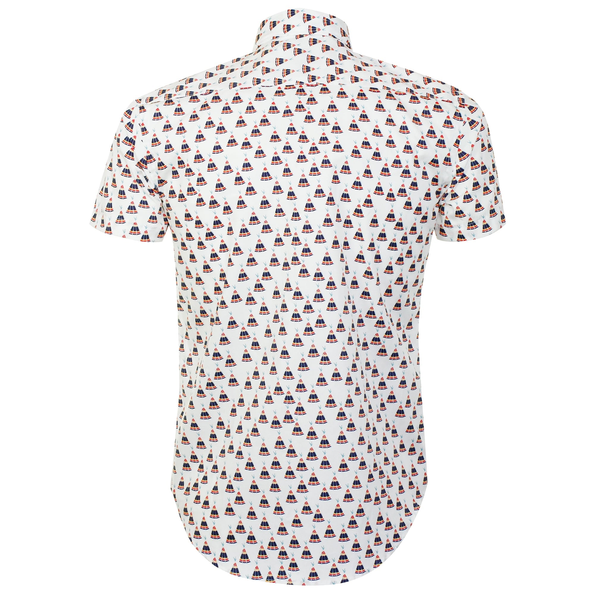 Naked and Famous Teepee Print White Shirt 120851130