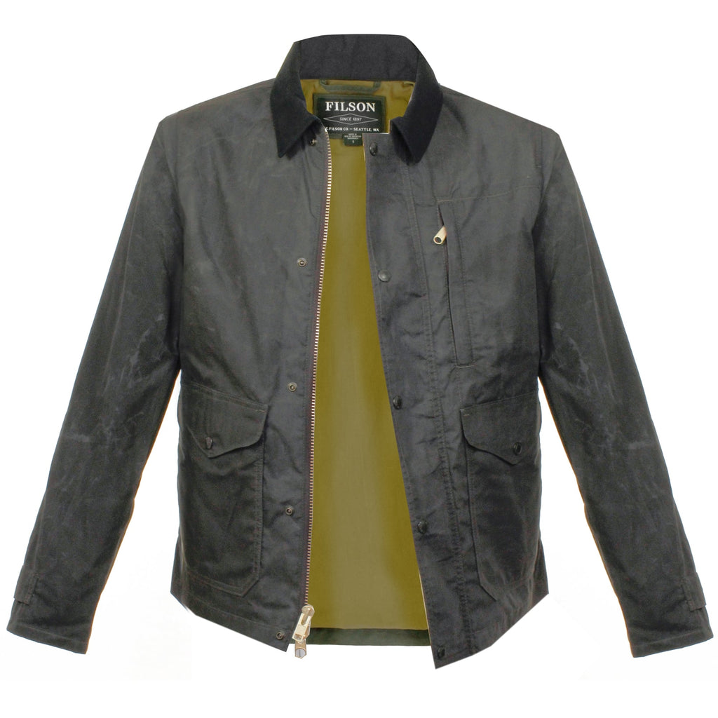 Filson Short Mile Marker Black Waxed Jacket 7060304