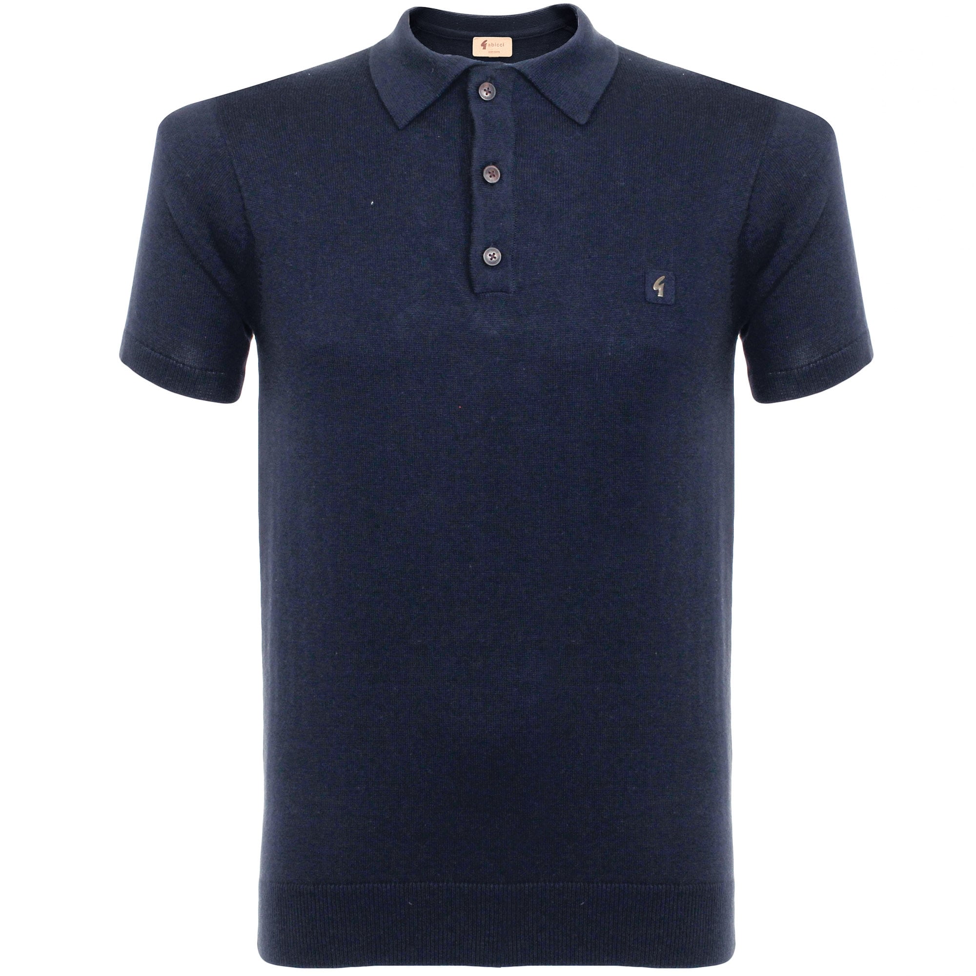 Gabicci Knit Navy Polo Shirt V38GK04