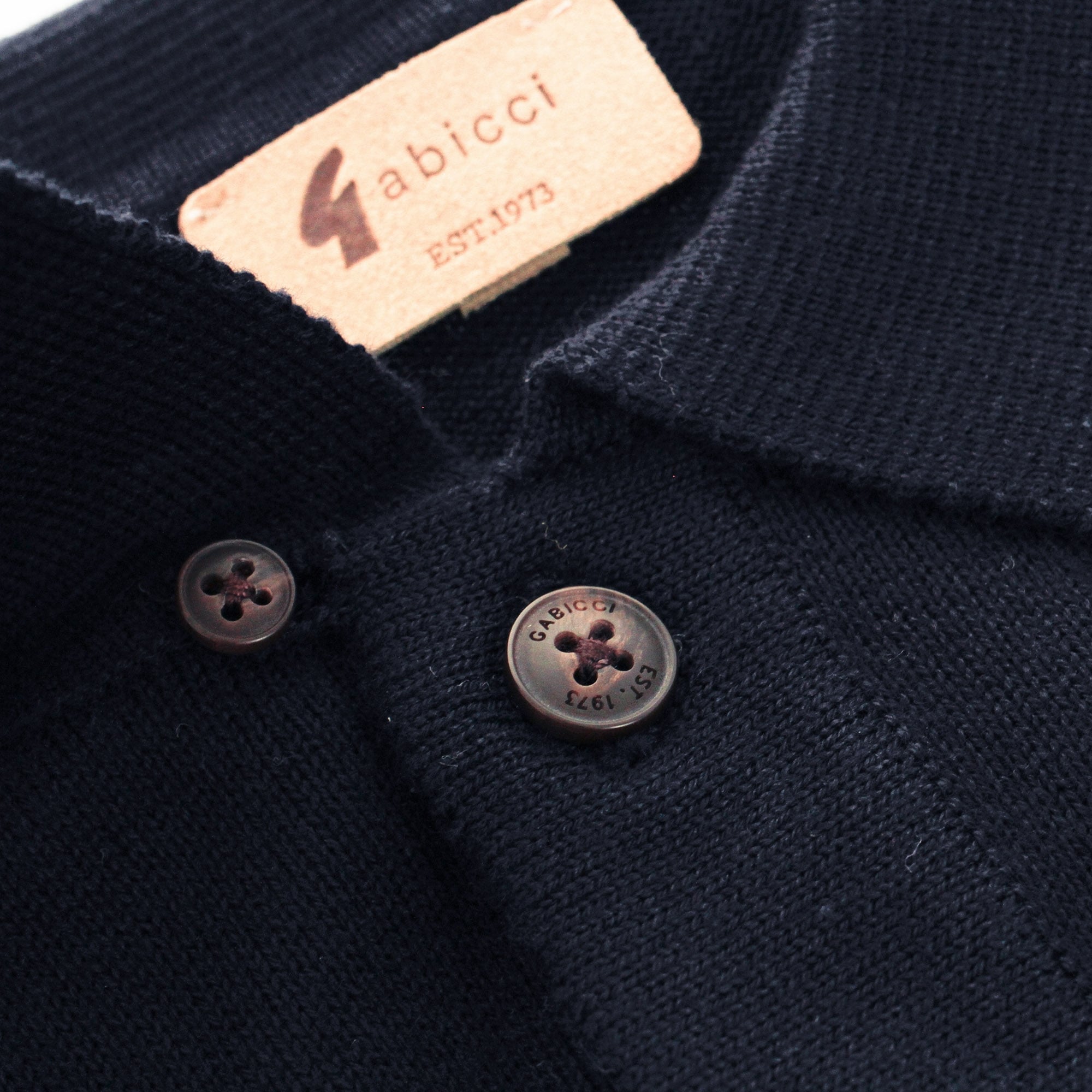 Gabicci Knit Navy Polo Shirt V38GK04