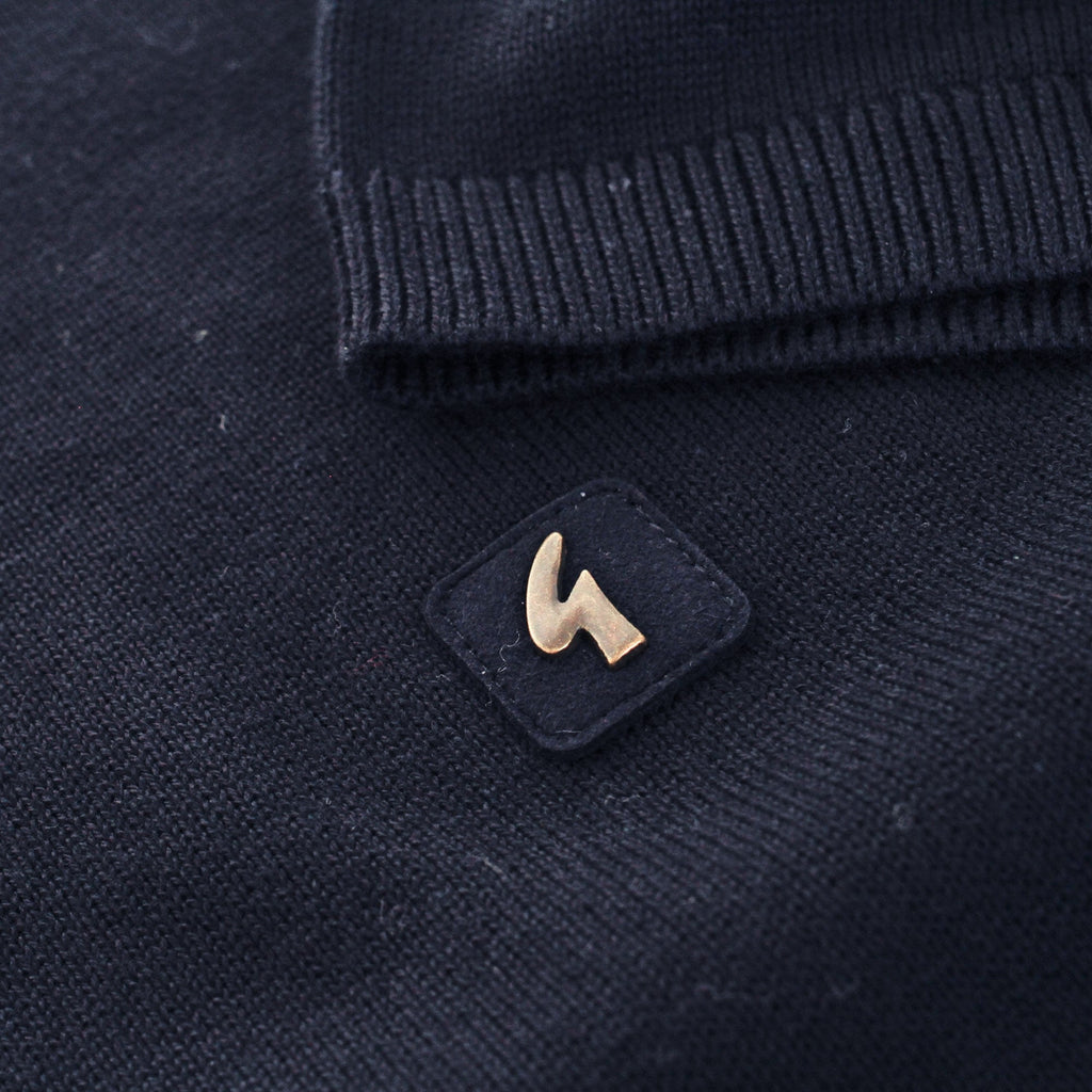 Gabicci Knit Navy Polo Shirt V38GK04