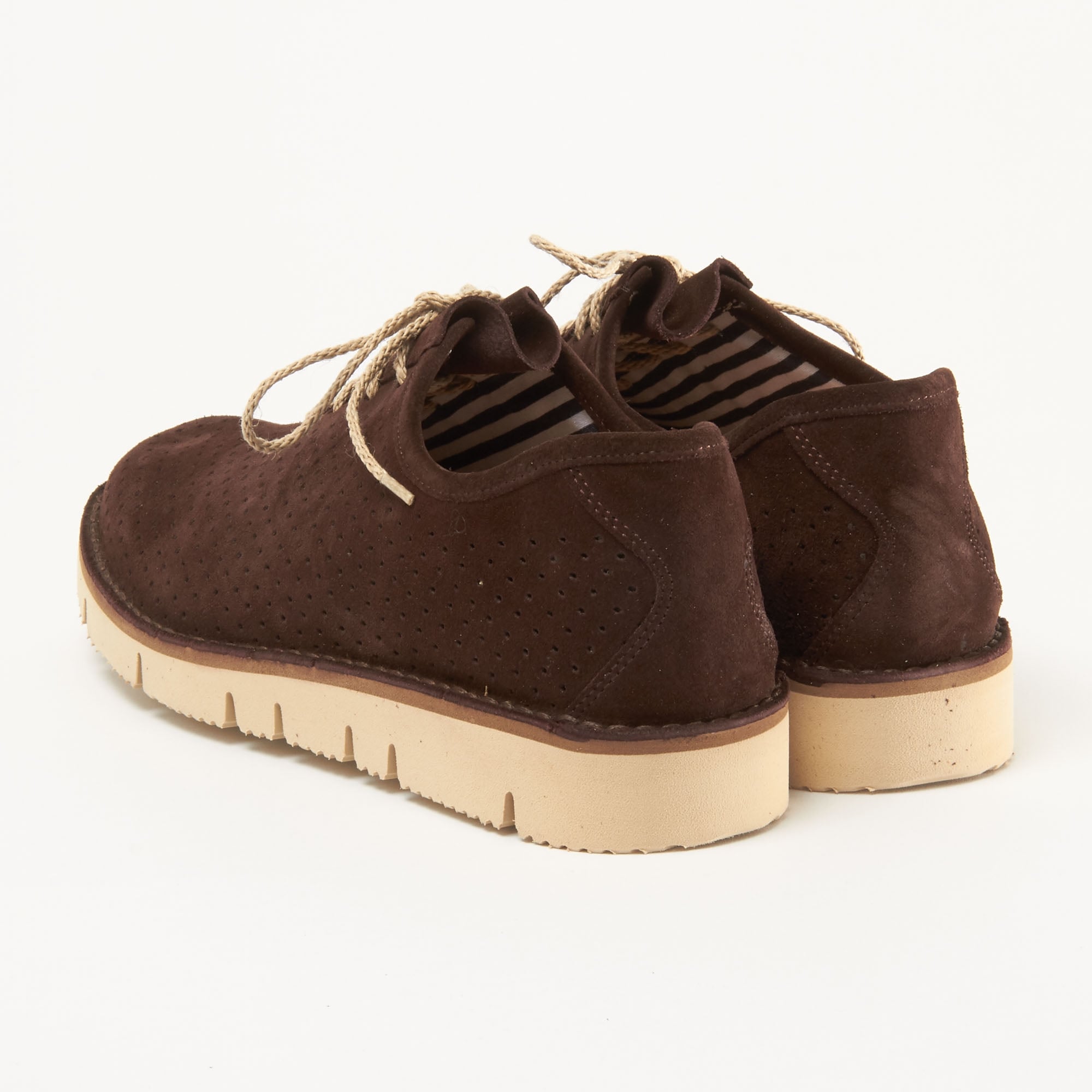 Fracap Forata Dark Brown Suede Shoes F220