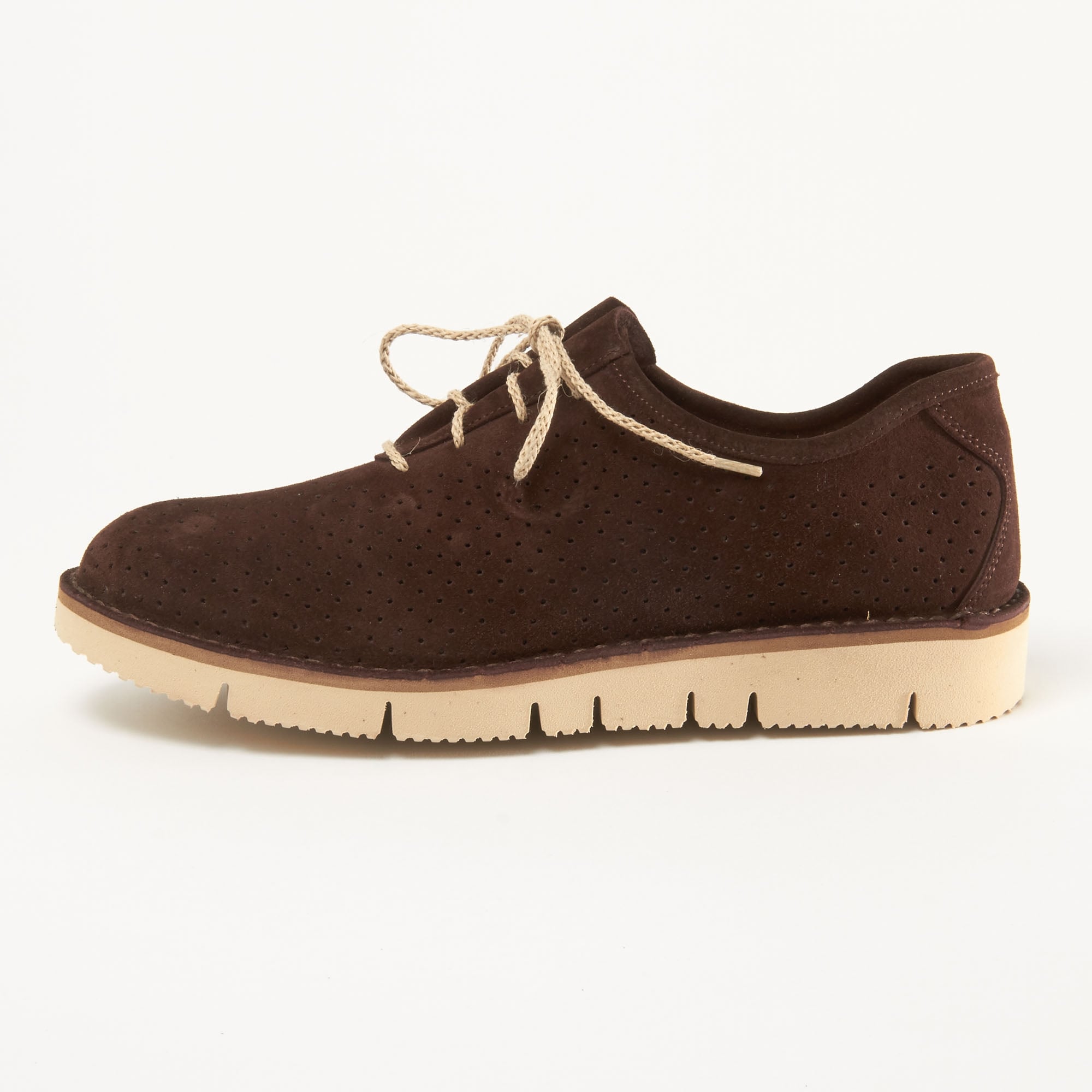 Fracap Forata Dark Brown Suede Shoes F220