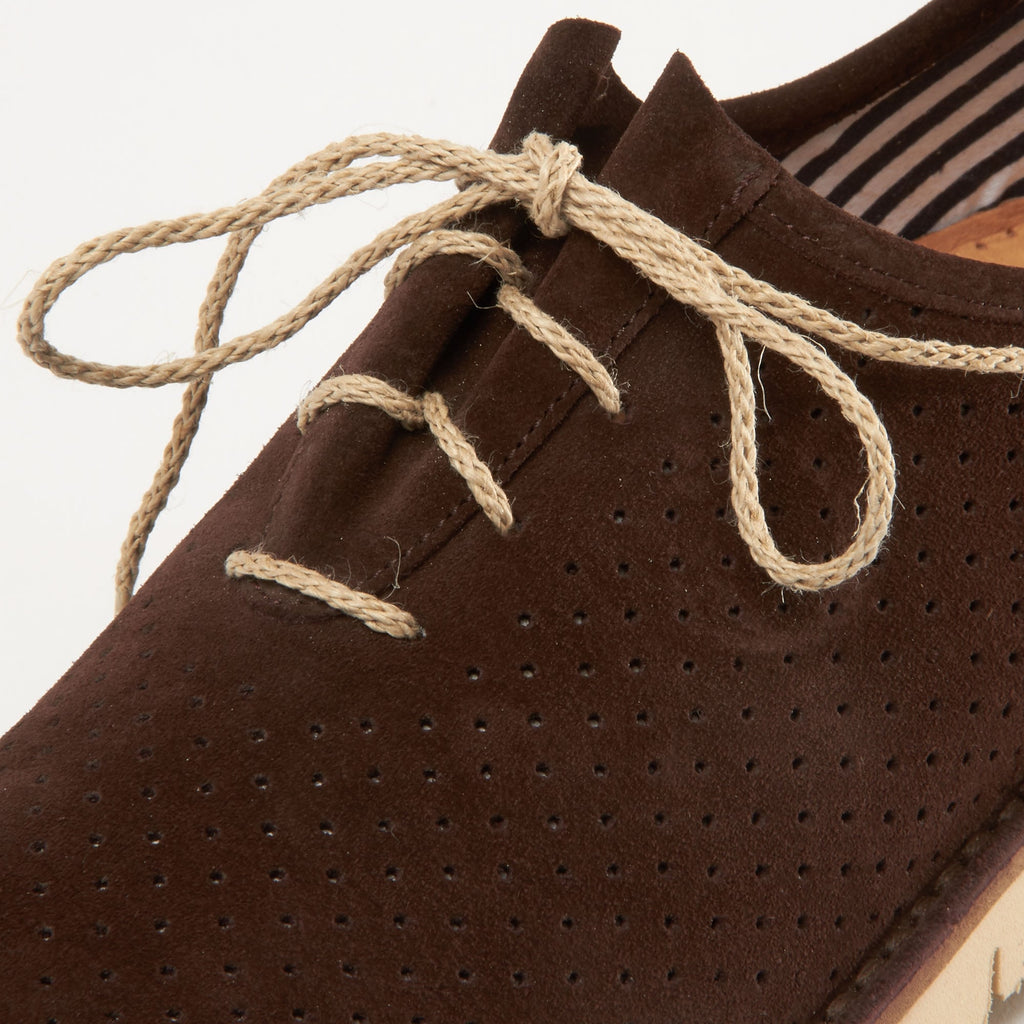 Fracap Forata Dark Brown Suede Shoes F220