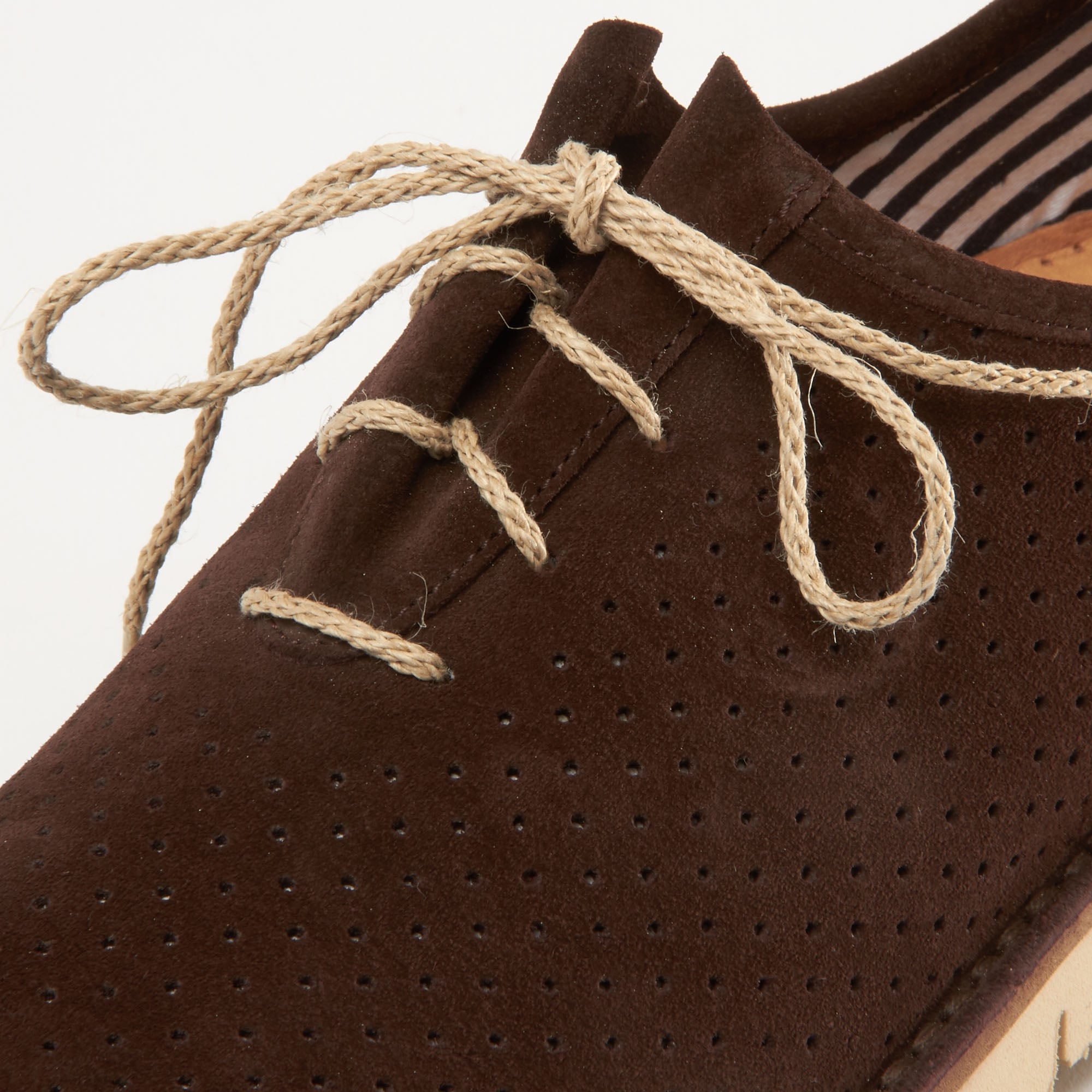 Fracap Forata Dark Brown Suede Shoes F220