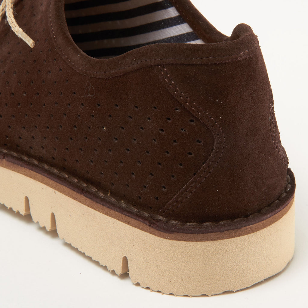 Fracap Forata Dark Brown Suede Shoes F220