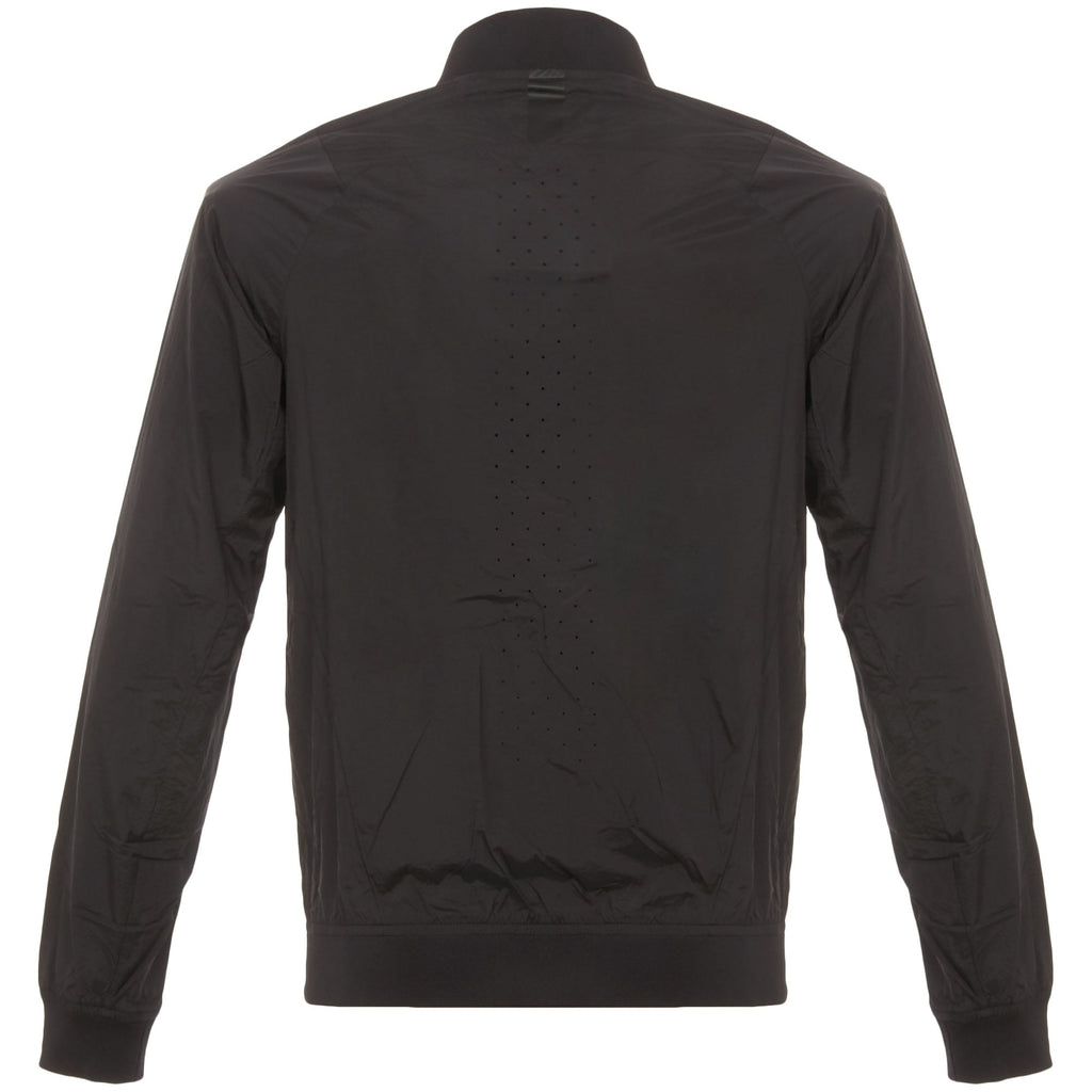 Black Hypermesh Varsity Jacket