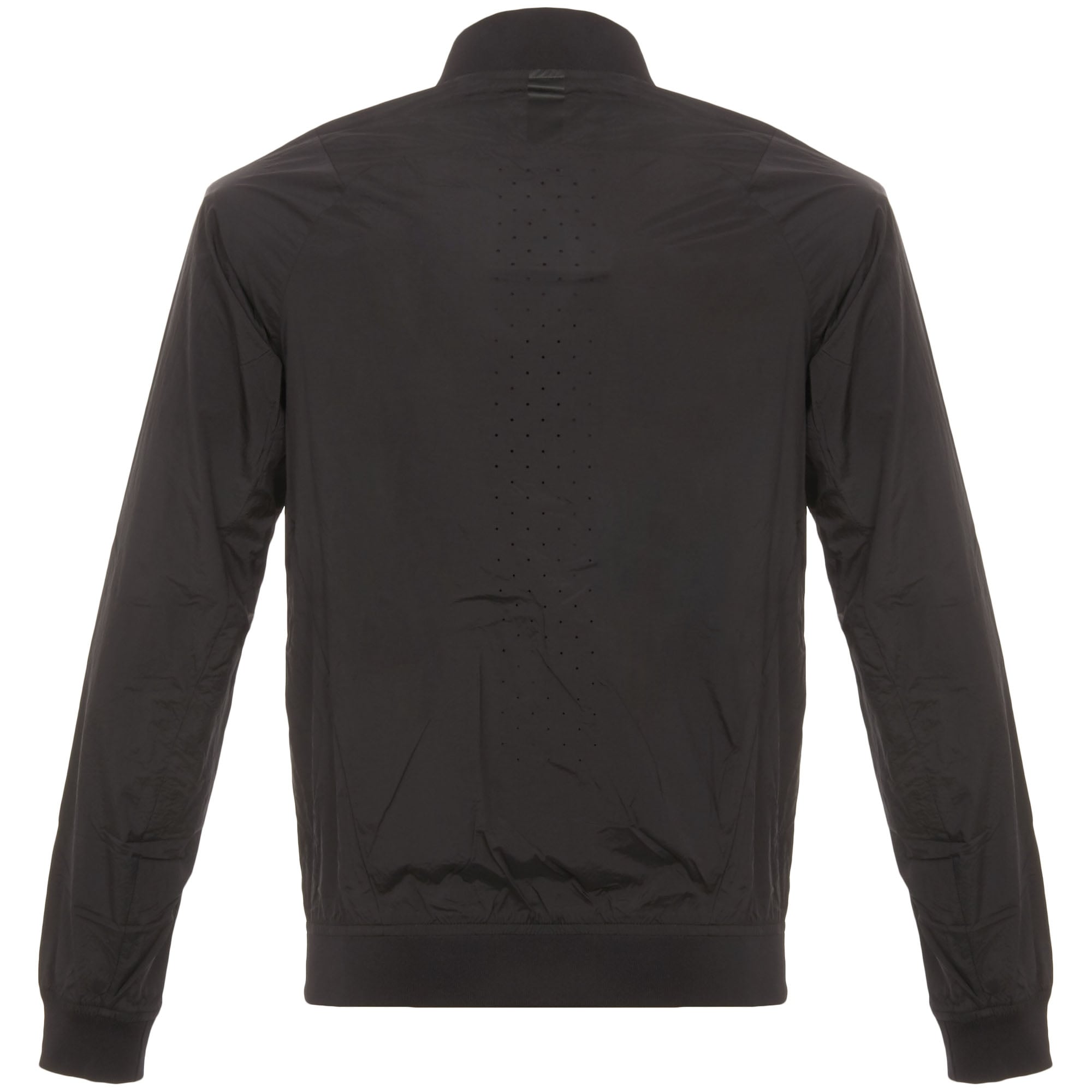 Black Hypermesh Varsity Jacket