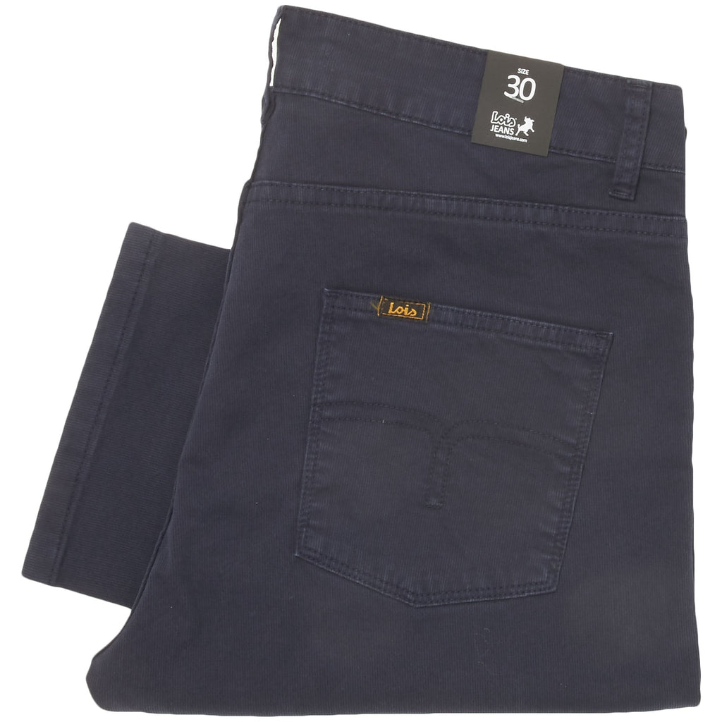 Lois Jeans Arturo Navy Slim Fit Corduroy Trousers 5355